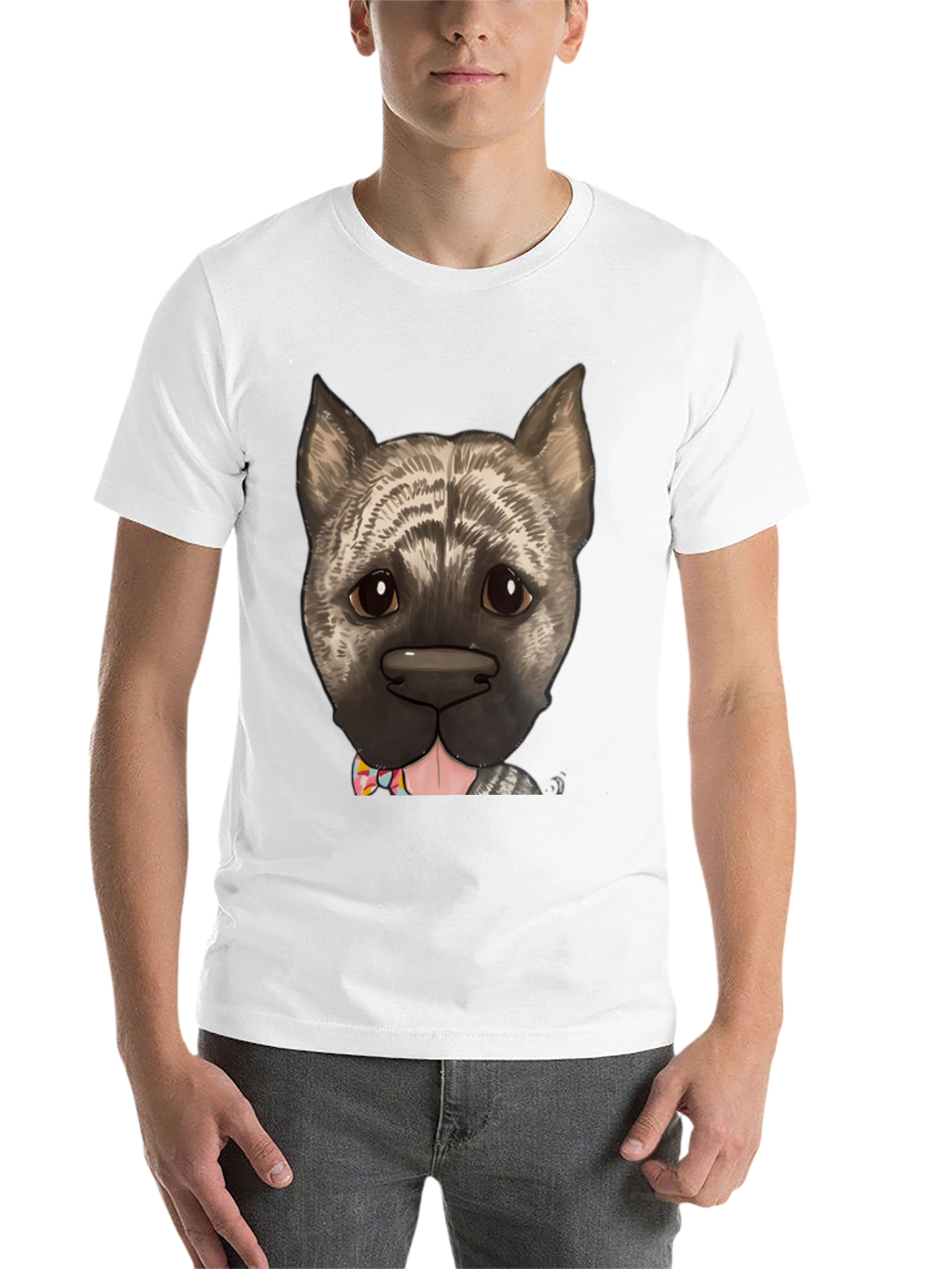 Black Dog With Bow Tie Graphic Tee view 14