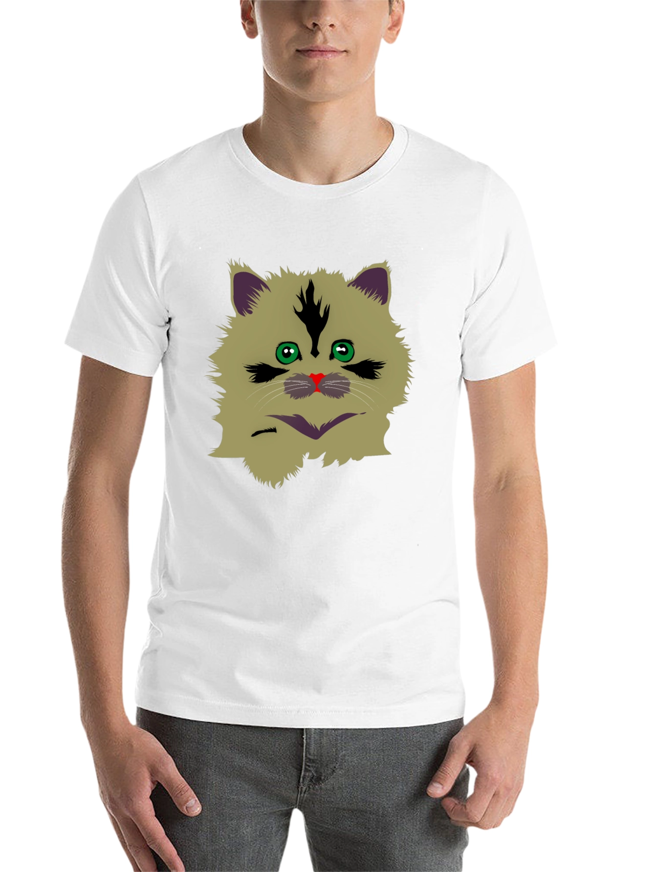 Black Funny Cat Graphic T-Shirt view 14