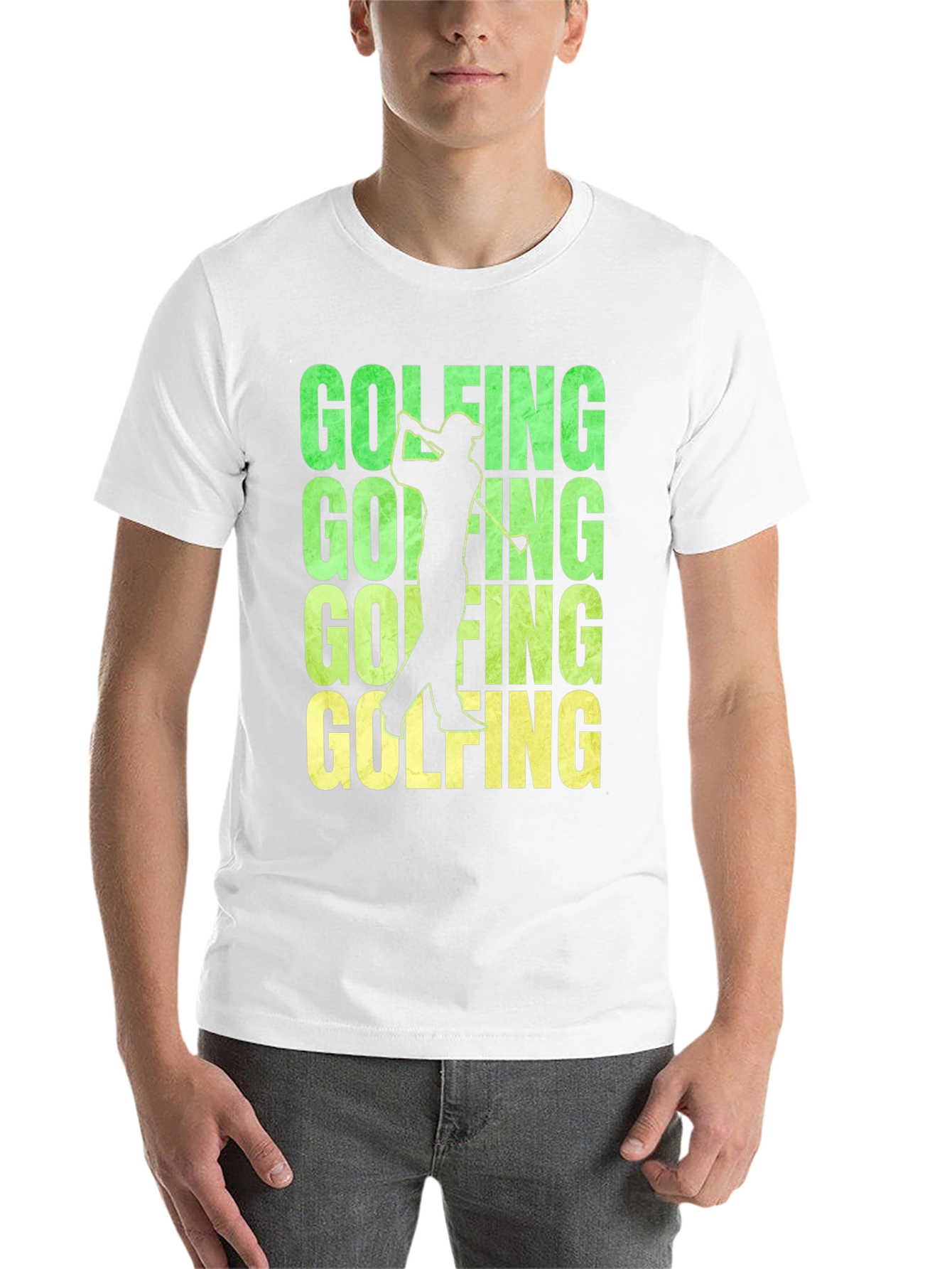 Black Golfing T-Shirt - Fun Golfer Design view 14