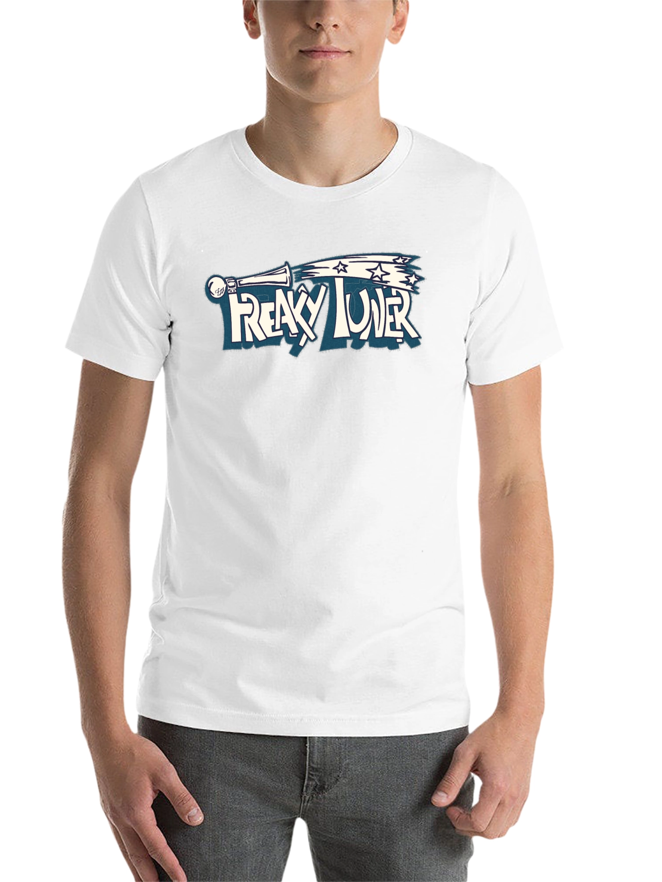 Black Freaky Tuner Graphic Black T-Shirt view 14