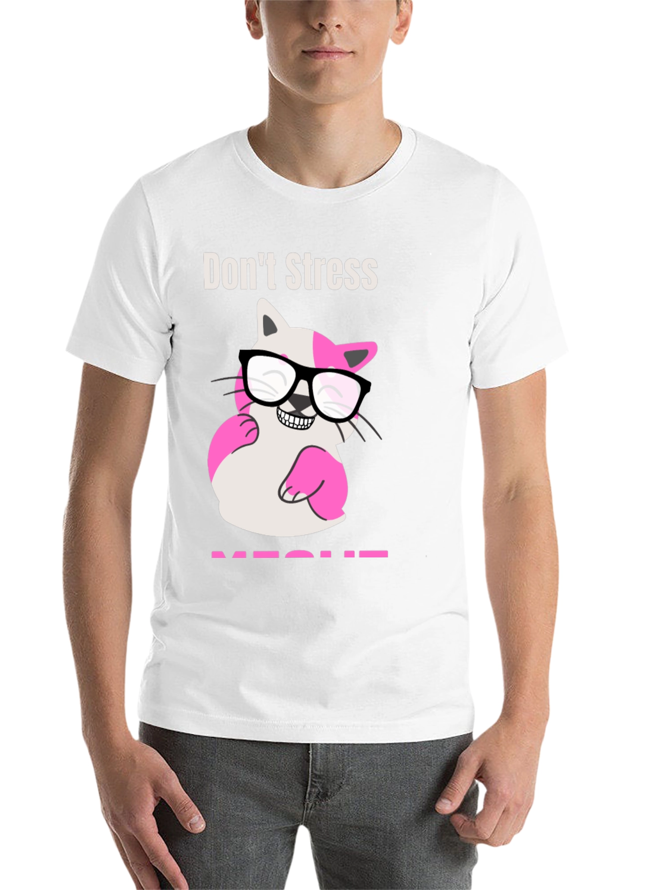 Black Don't Stress MEOWT T-Shirt view 14