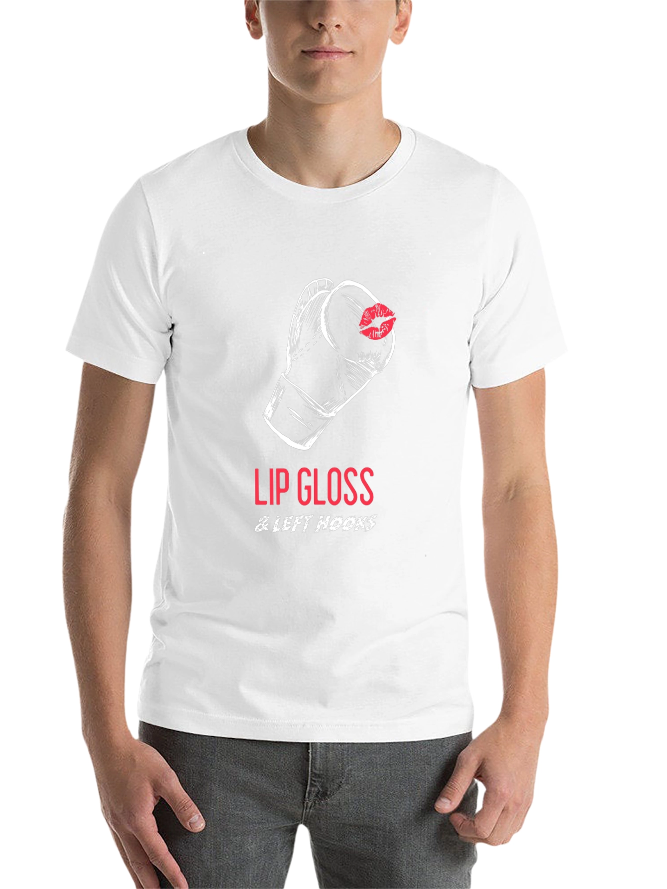 Black Lip Gloss & Left Hooks T-Shirt, Boxing Design view 14