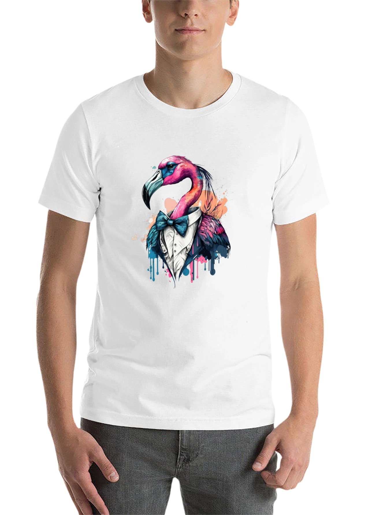 Black Flamingo Tuxedo T-Shirt view 14