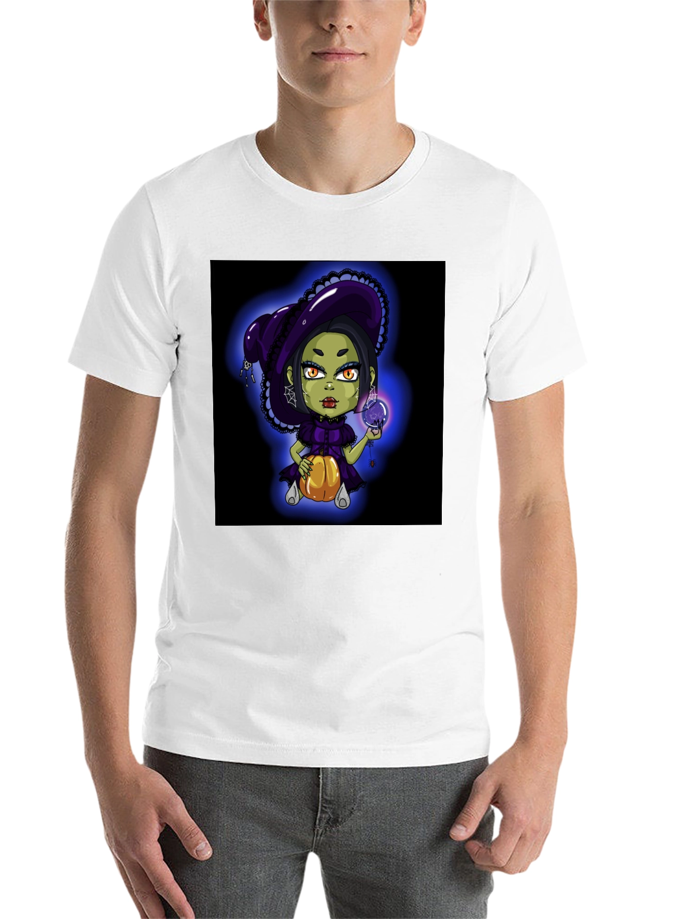 Black Witch Pumpkin Halloween T-Shirt view 14