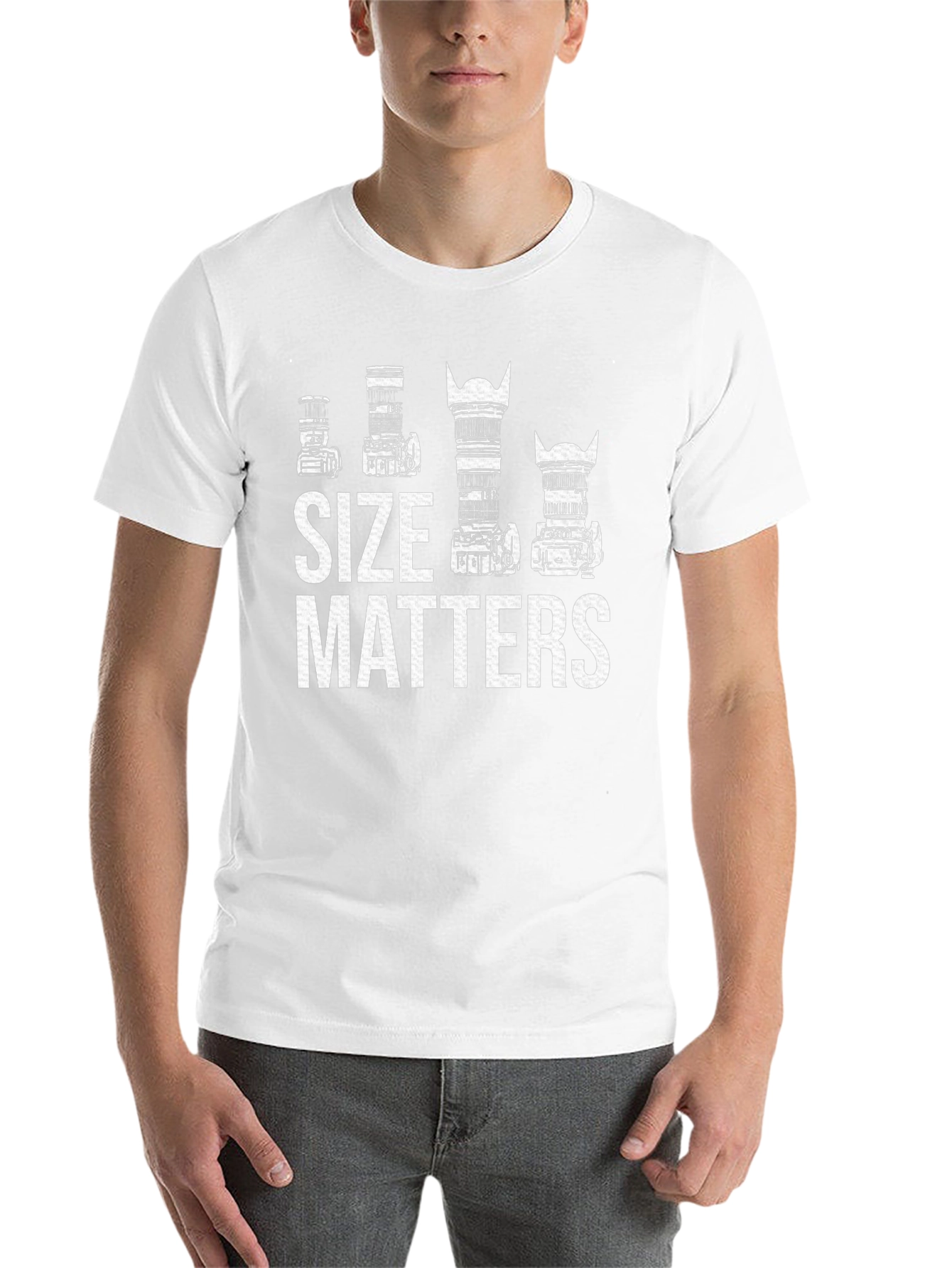 Black Size Matters Camera Lens T-Shirt Photography Gift view 14