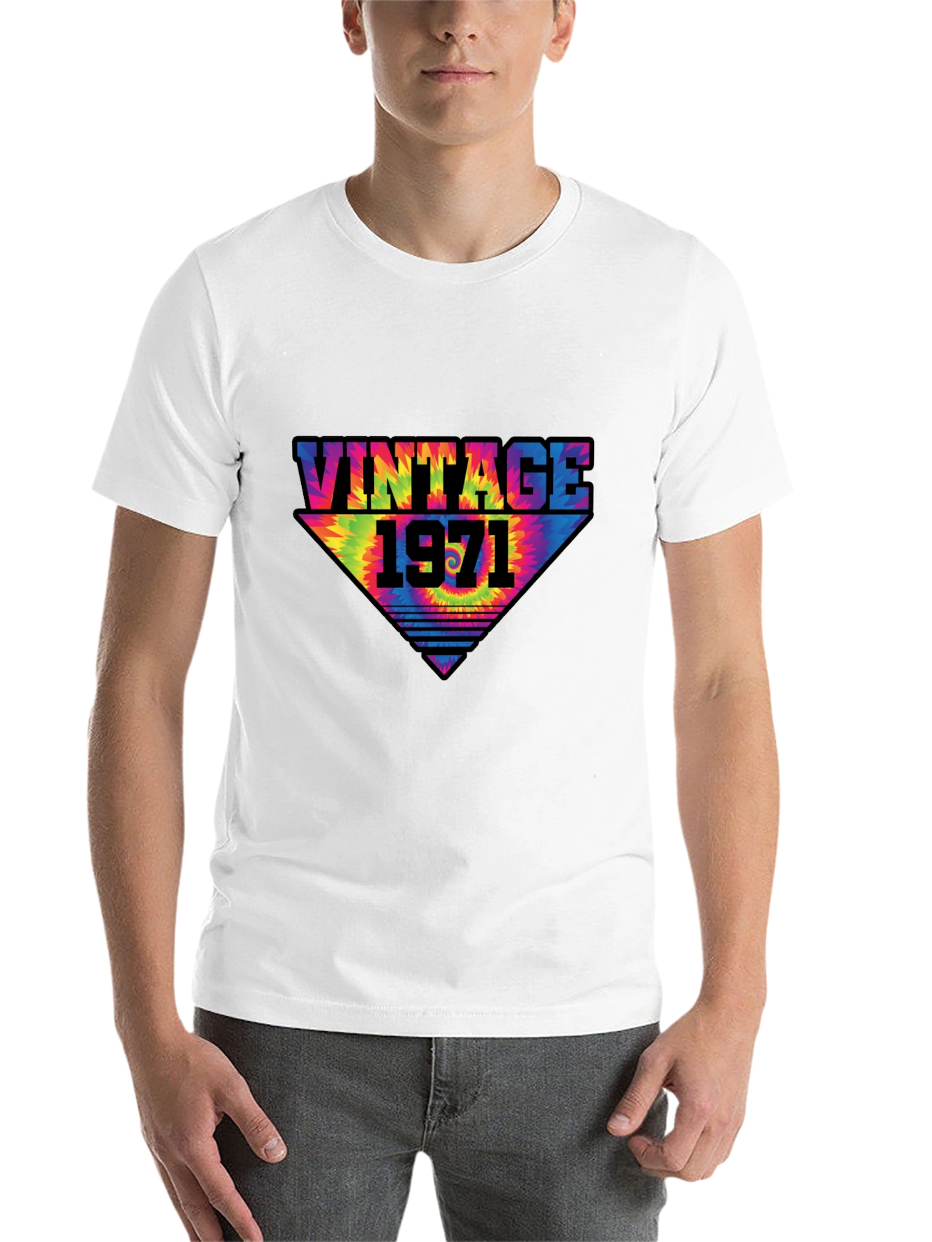 Black Vintage 1971 Tie-Dye Graphic T-Shirt view 14