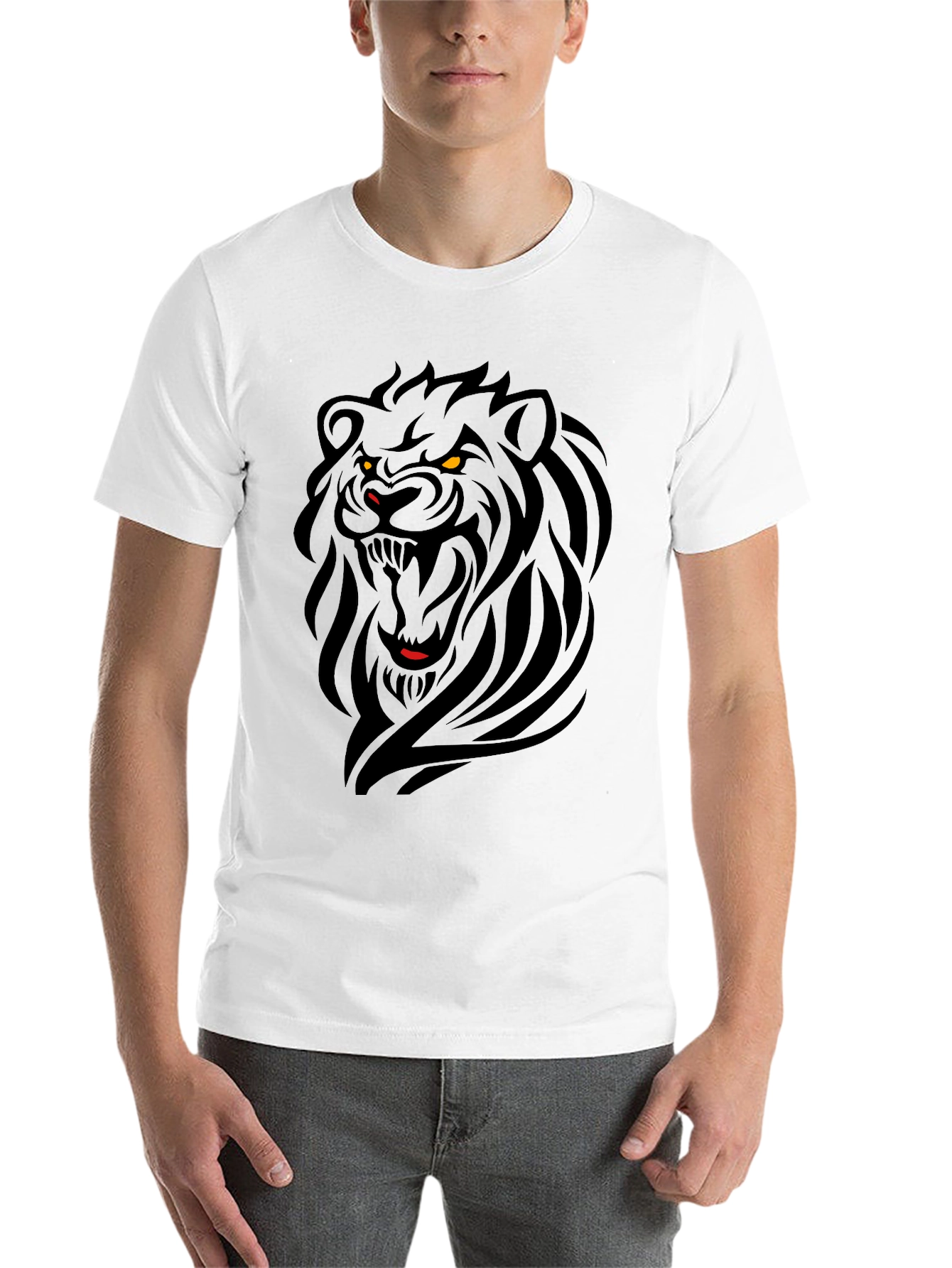 Black Black Lion Graphic Tee - Fierce Style view 14