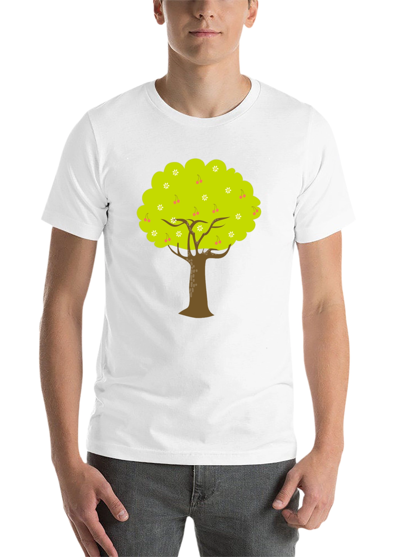 Black Tree Graphic Black Tee - Nature Inspired Design view 14