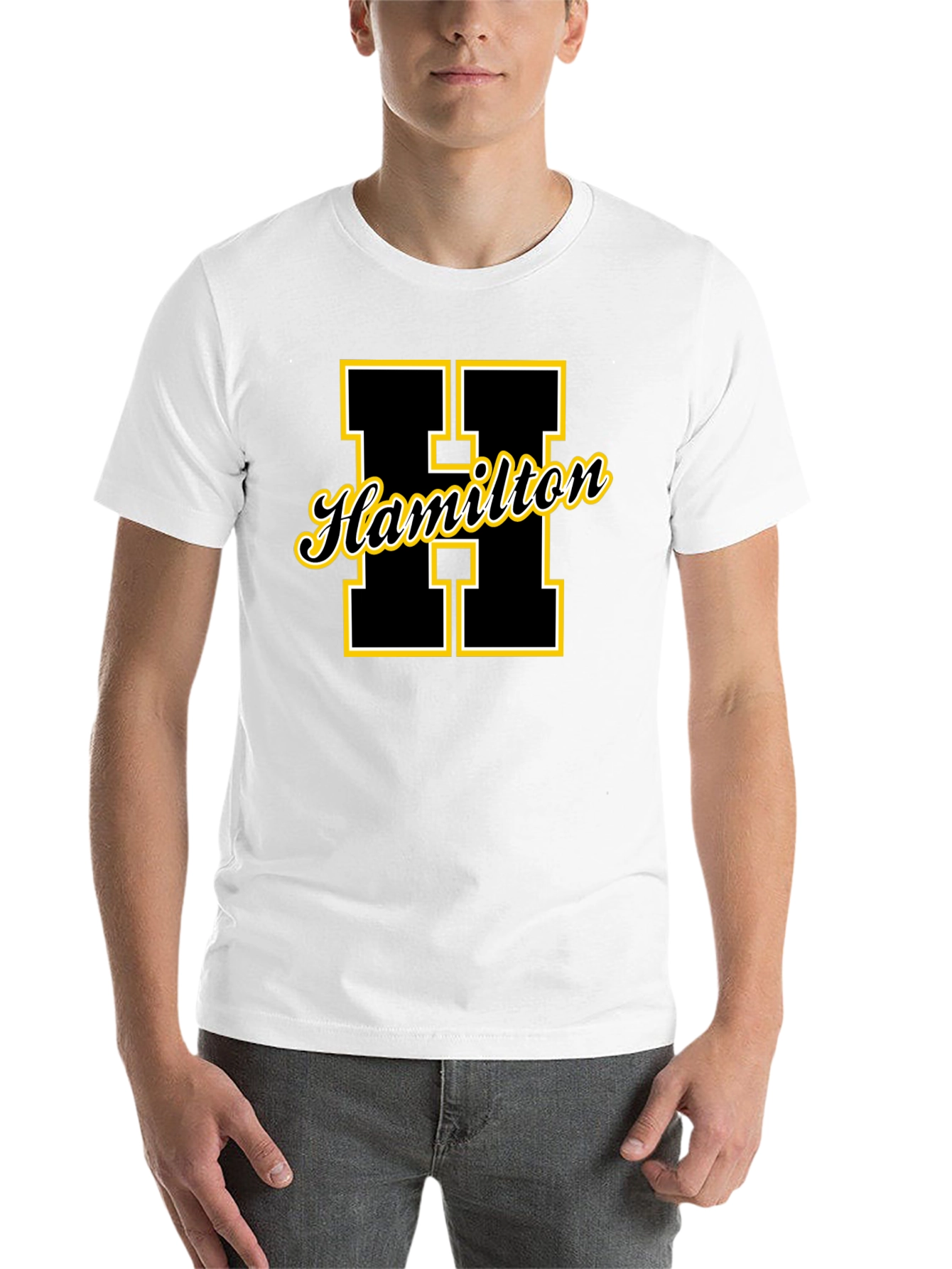 Black Hamilton Varsity Letter T-Shirt - Black view 14