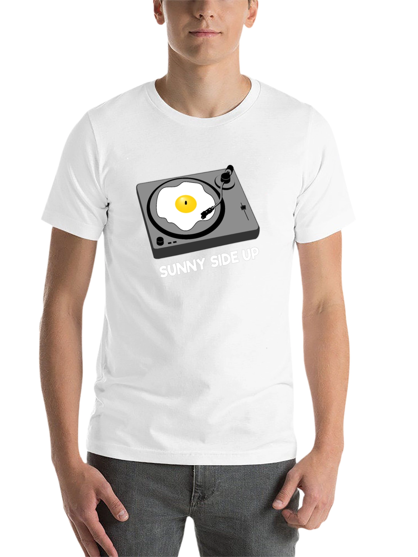Black Sunny Side Up Turntable Graphic Tee view 14