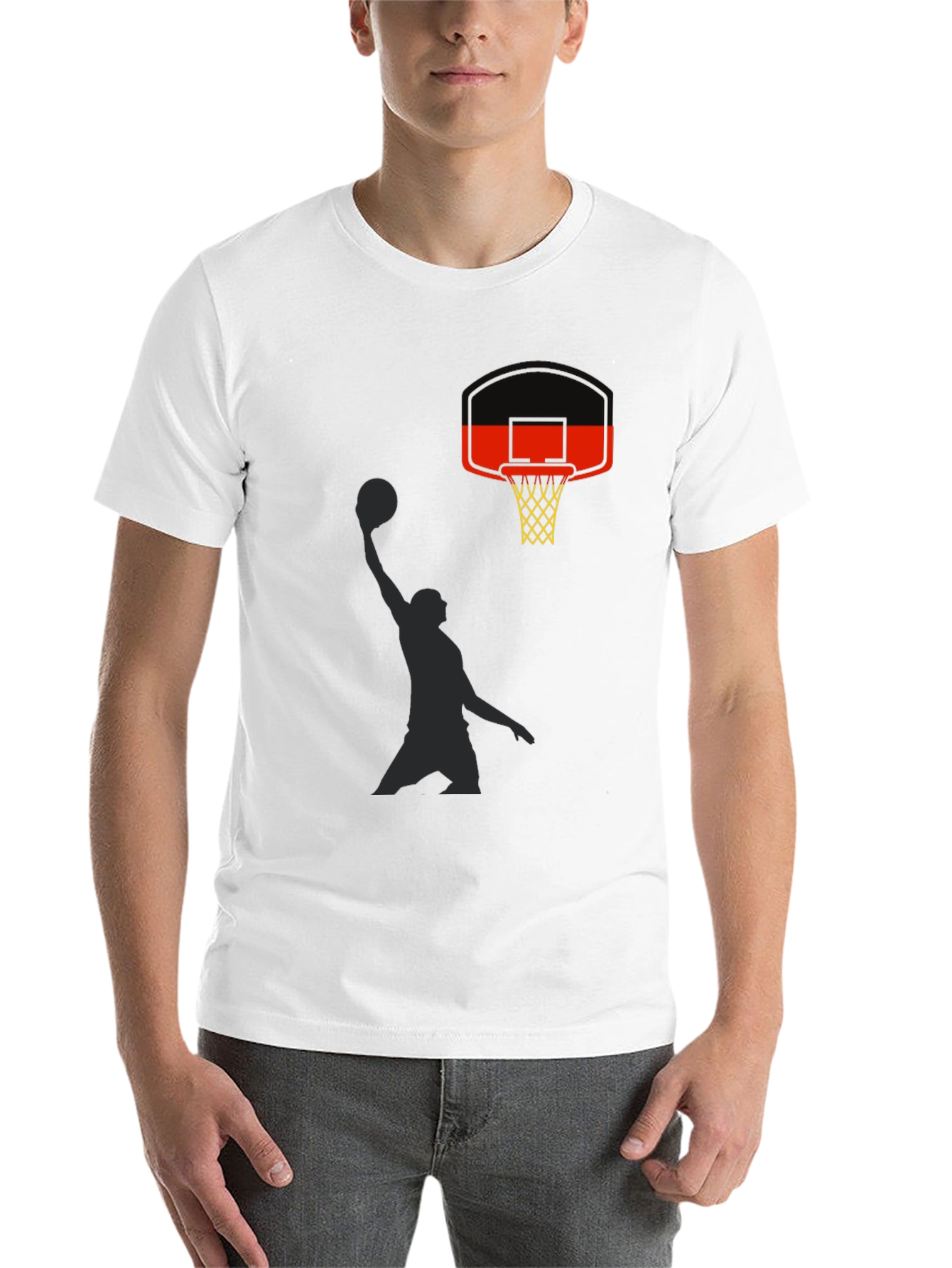 Black Slam Dunk Graphic Tee - Black Cotton Casual Shirt view 14
