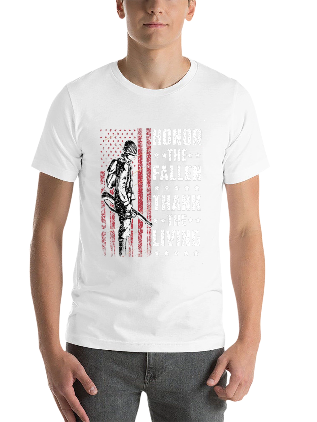 Honor the Fallen Thank the Living Graphic T-Shirt - 14