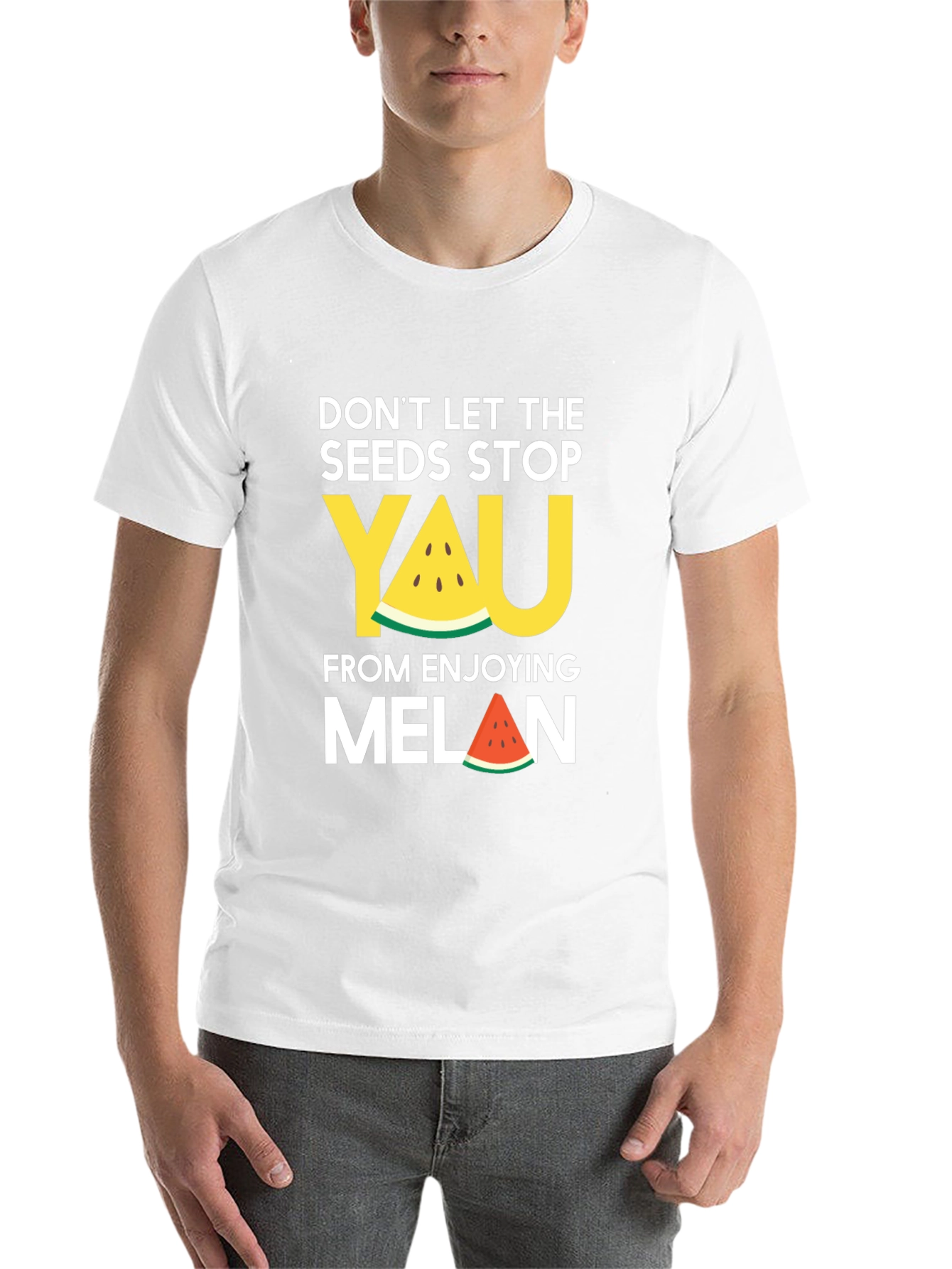 Black Funny Watermelon Seeds T-Shirt: Don't Let the Seeds Stop You! view 14