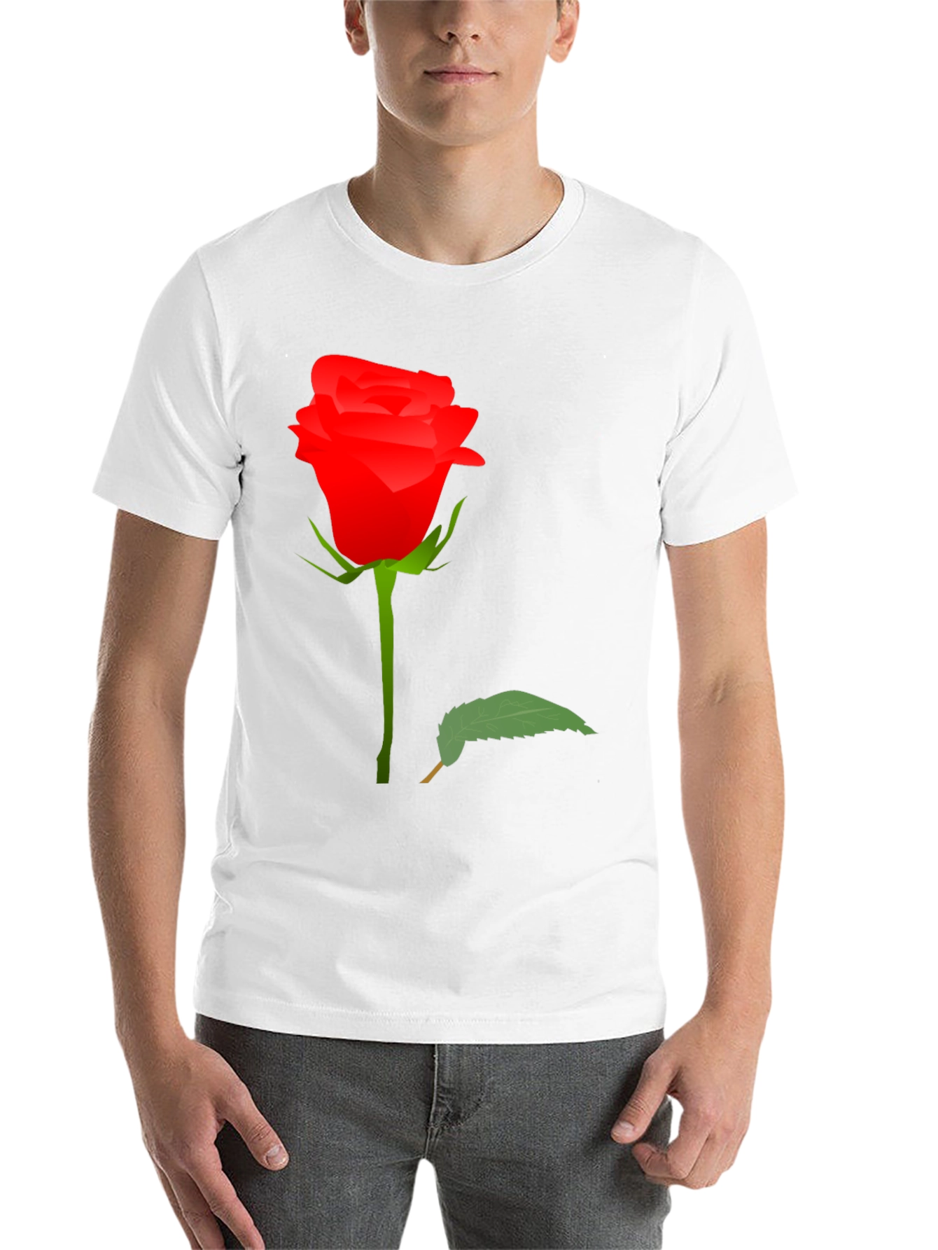 Black Rose Graphic Tee - Black Cotton T-Shirt view 14