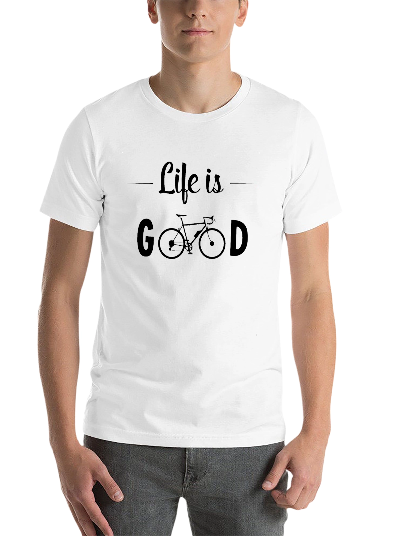 Black Life is Good Bike Graphic Black T-Shirt view 14