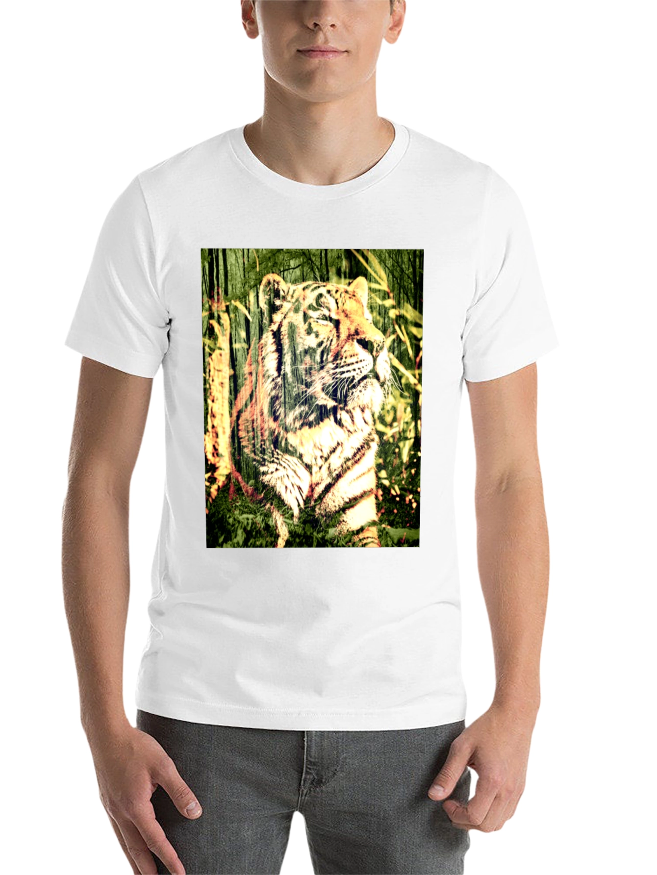 Black Tiger Graphic Black T-Shirt view 14