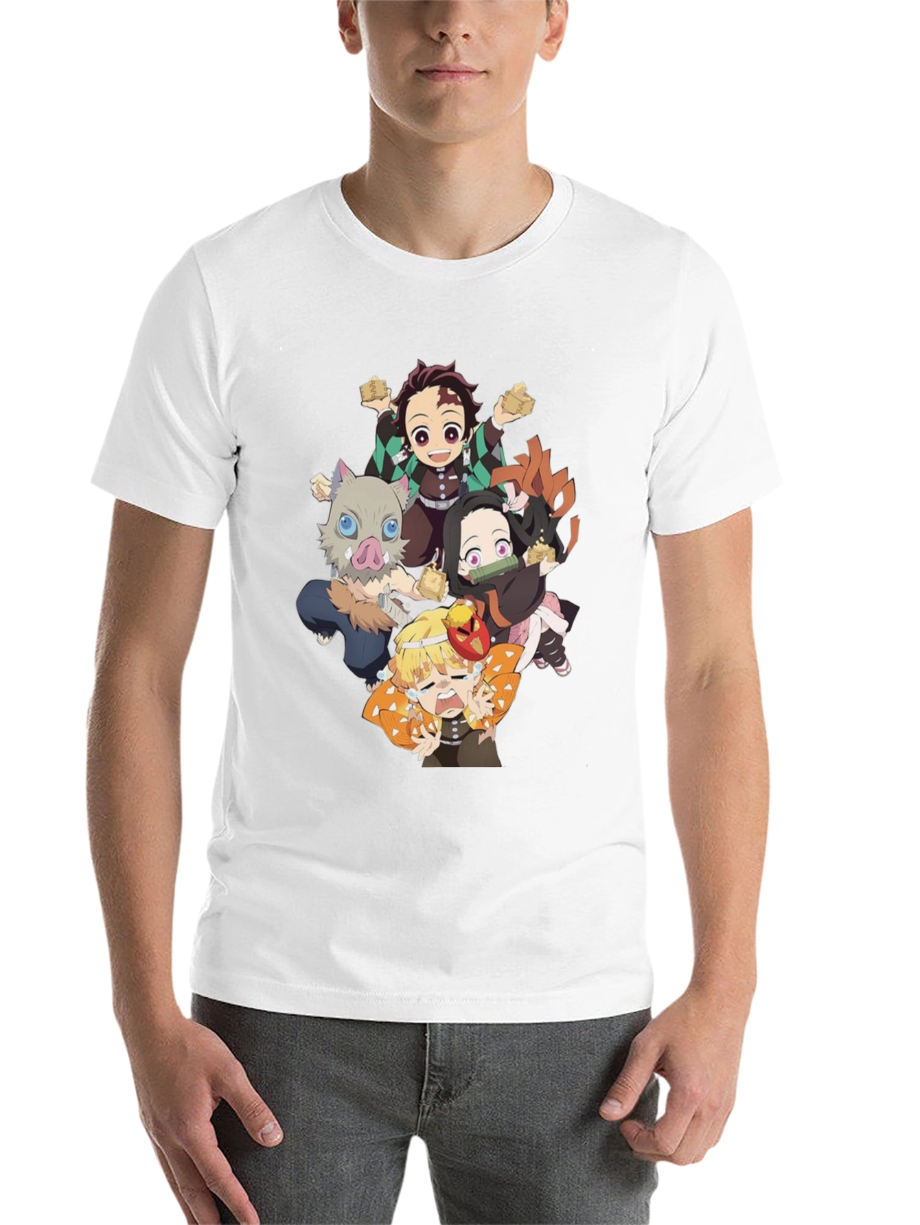 Black Anime Character Graphic Print Black T-Shirt view 14