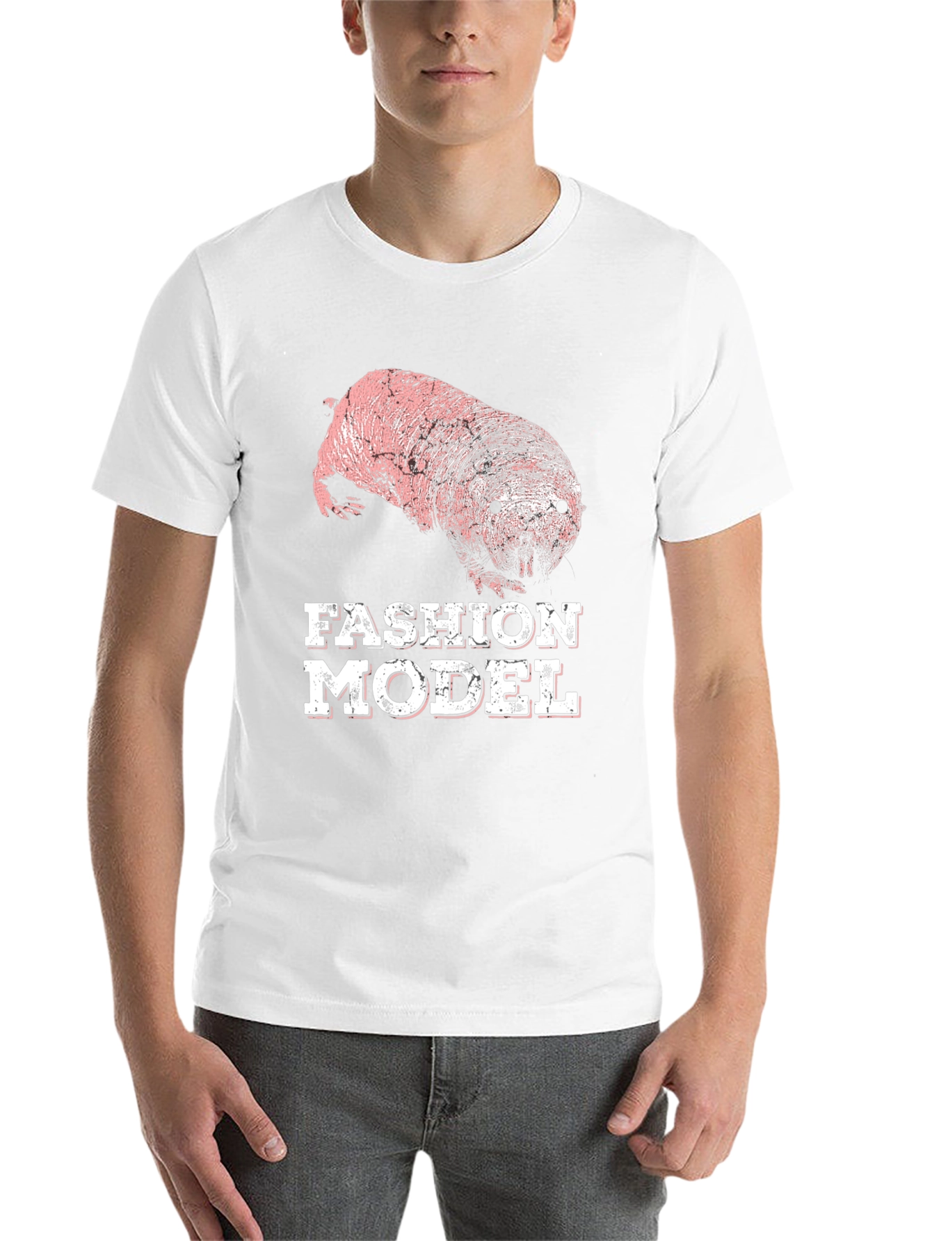 Black Naked Mole Rat Fashion Model T-Shirt view 14