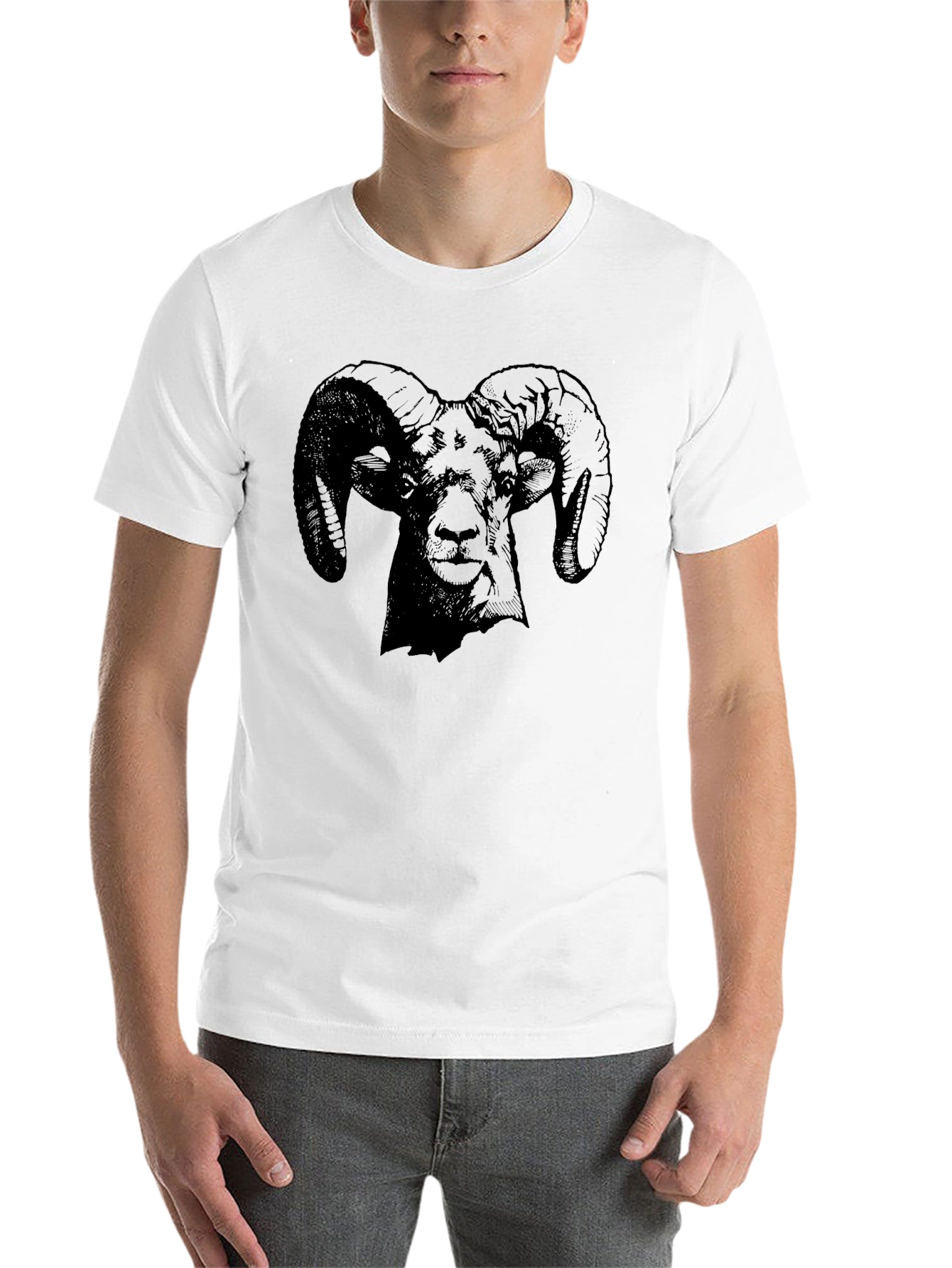 Black Ram Graphic Print Black T-Shirt view 14