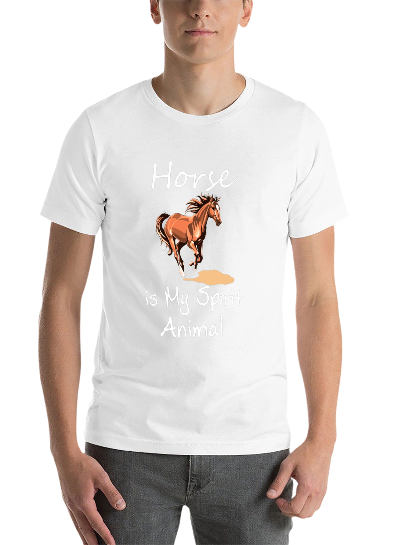 Black Horse Spirit Animal Graphic T-Shirt view 14