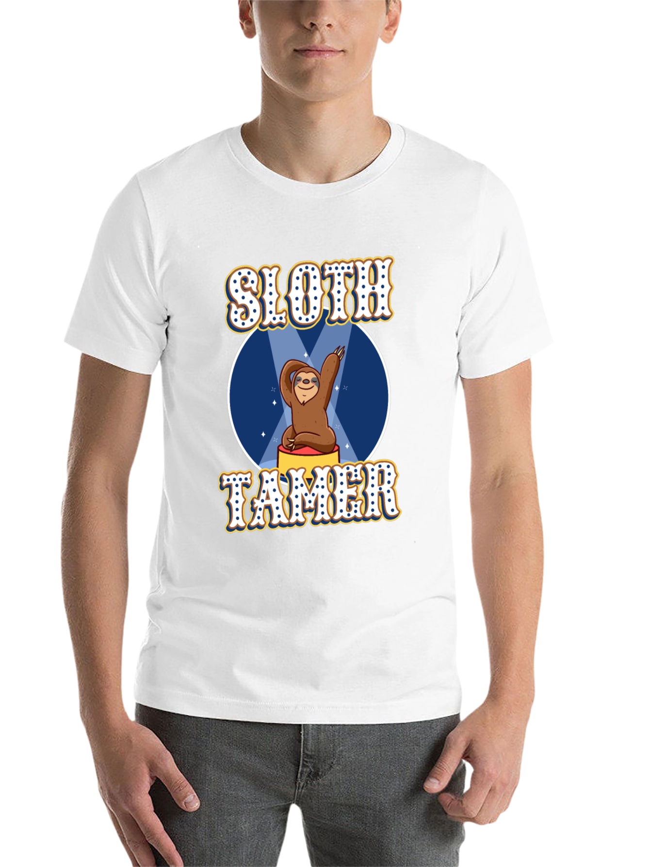 Black Sloth Tamer Graphic Tee - Funny Animal Lover T-Shirt view 14