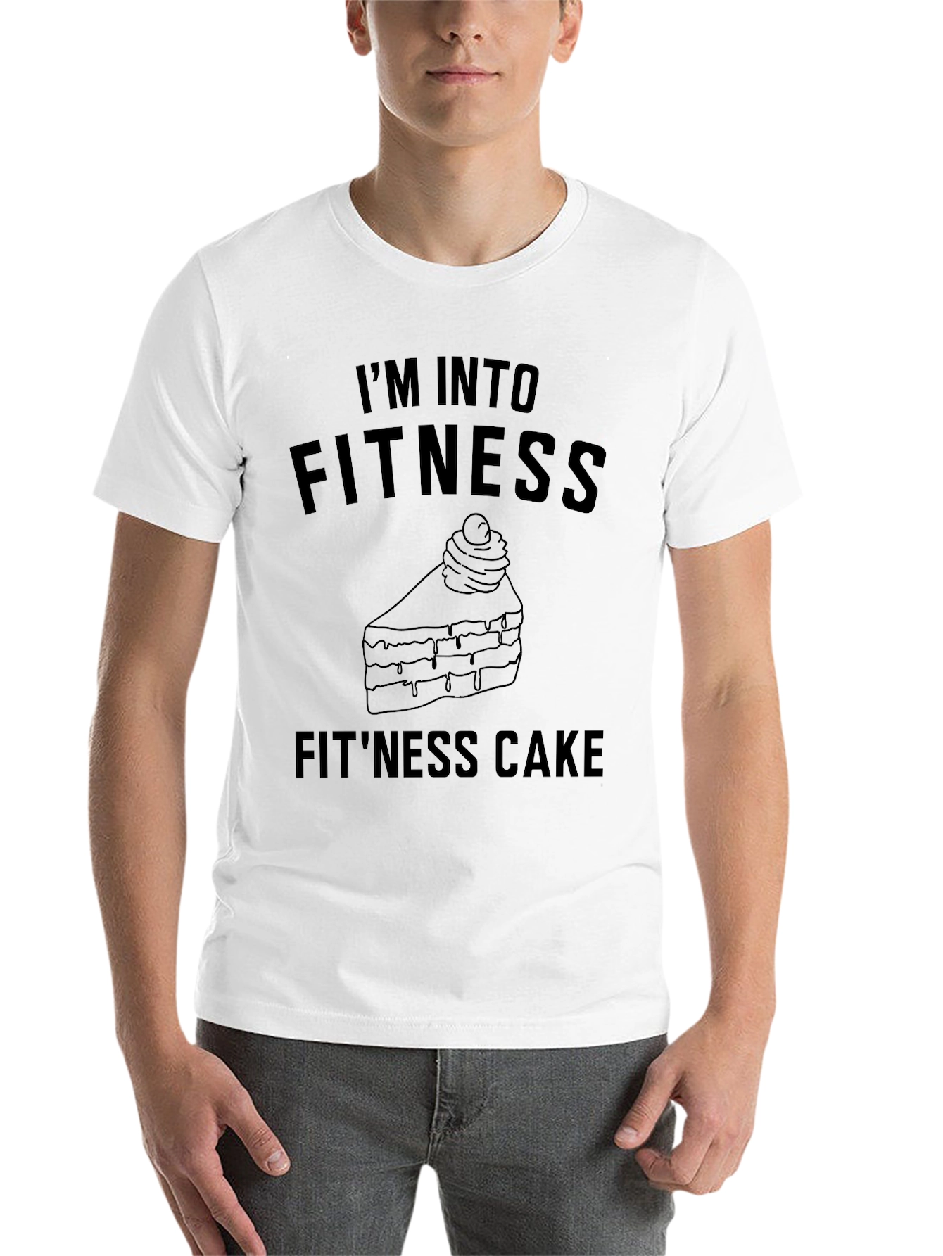 Black I'm Into Fitness Fit'ness Cake T-Shirt view 14