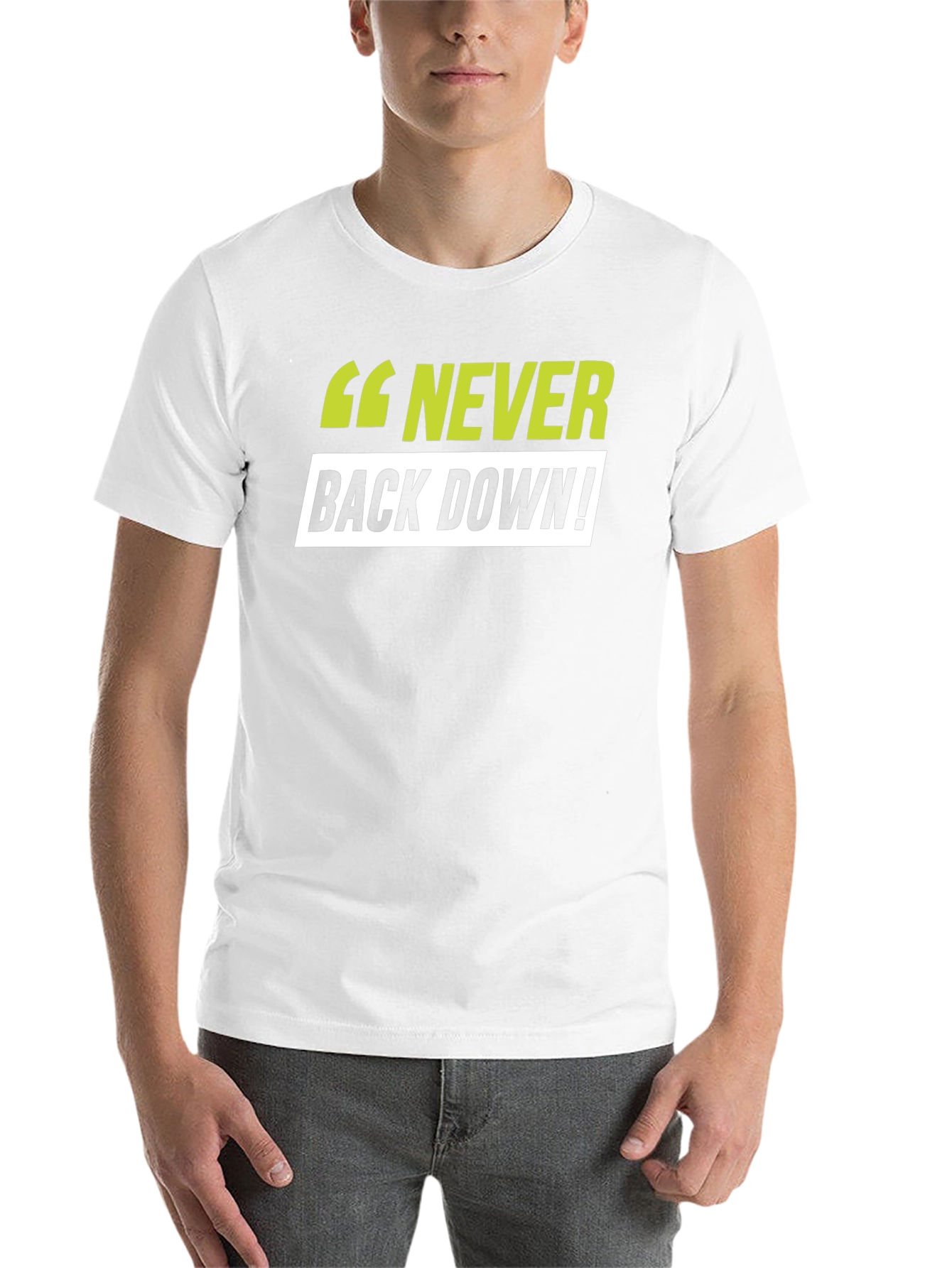 Black Never Back Down Black T-Shirt view 14