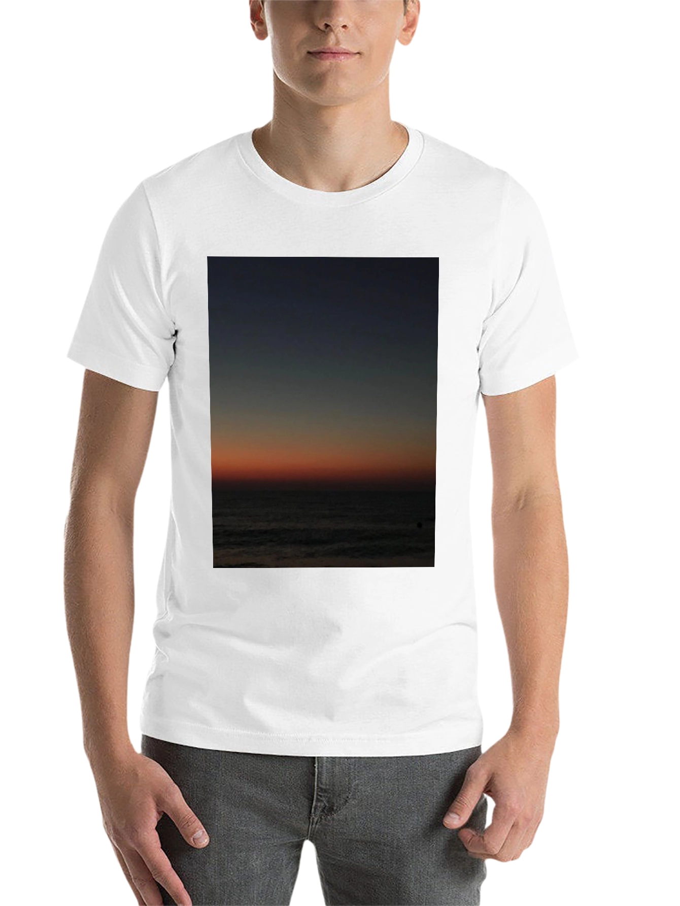 Black Sunset Ocean T-Shirt view 14