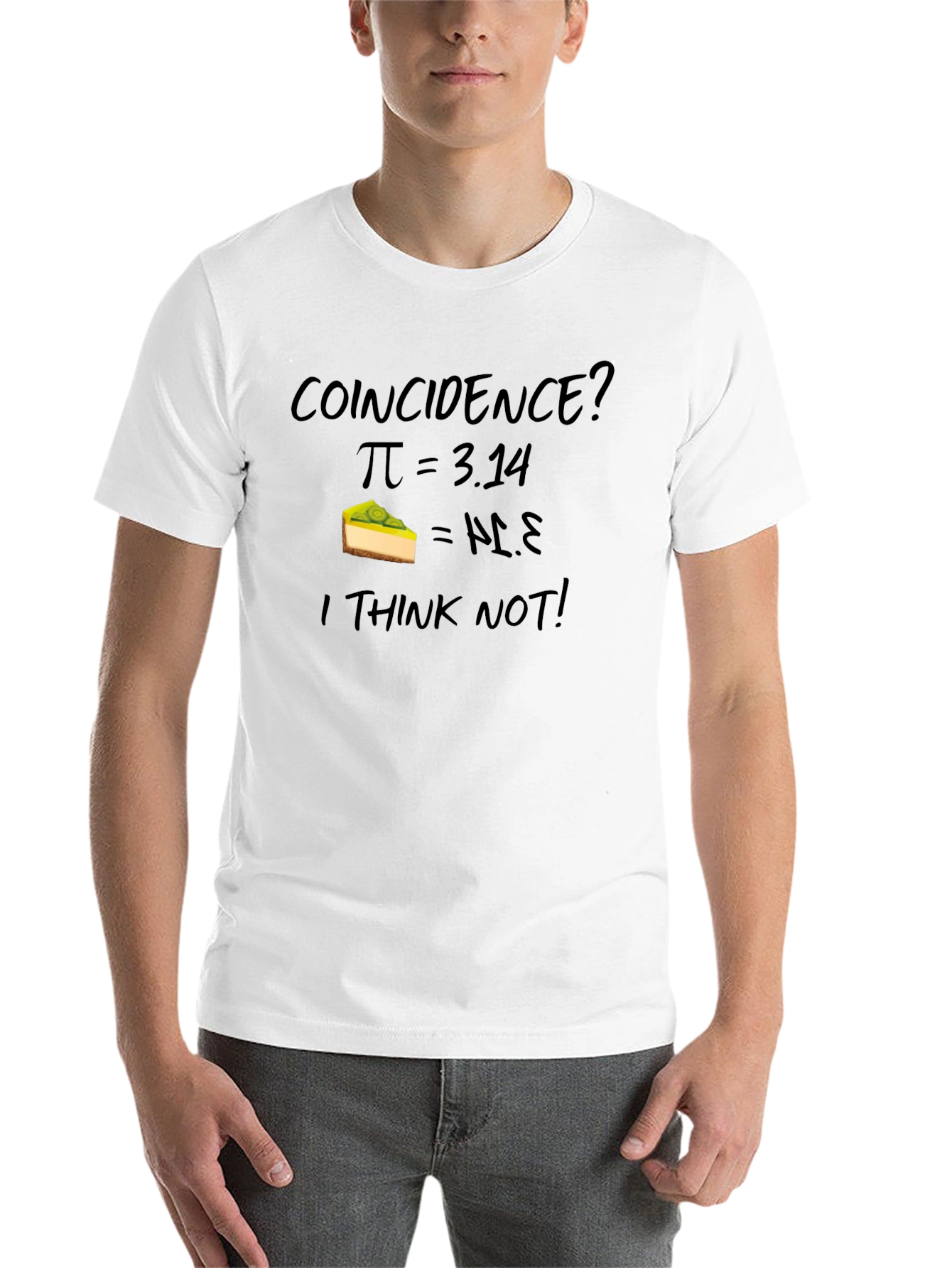 Black Coincidence? Pi = 3.14, Pie T-Shirt view 14