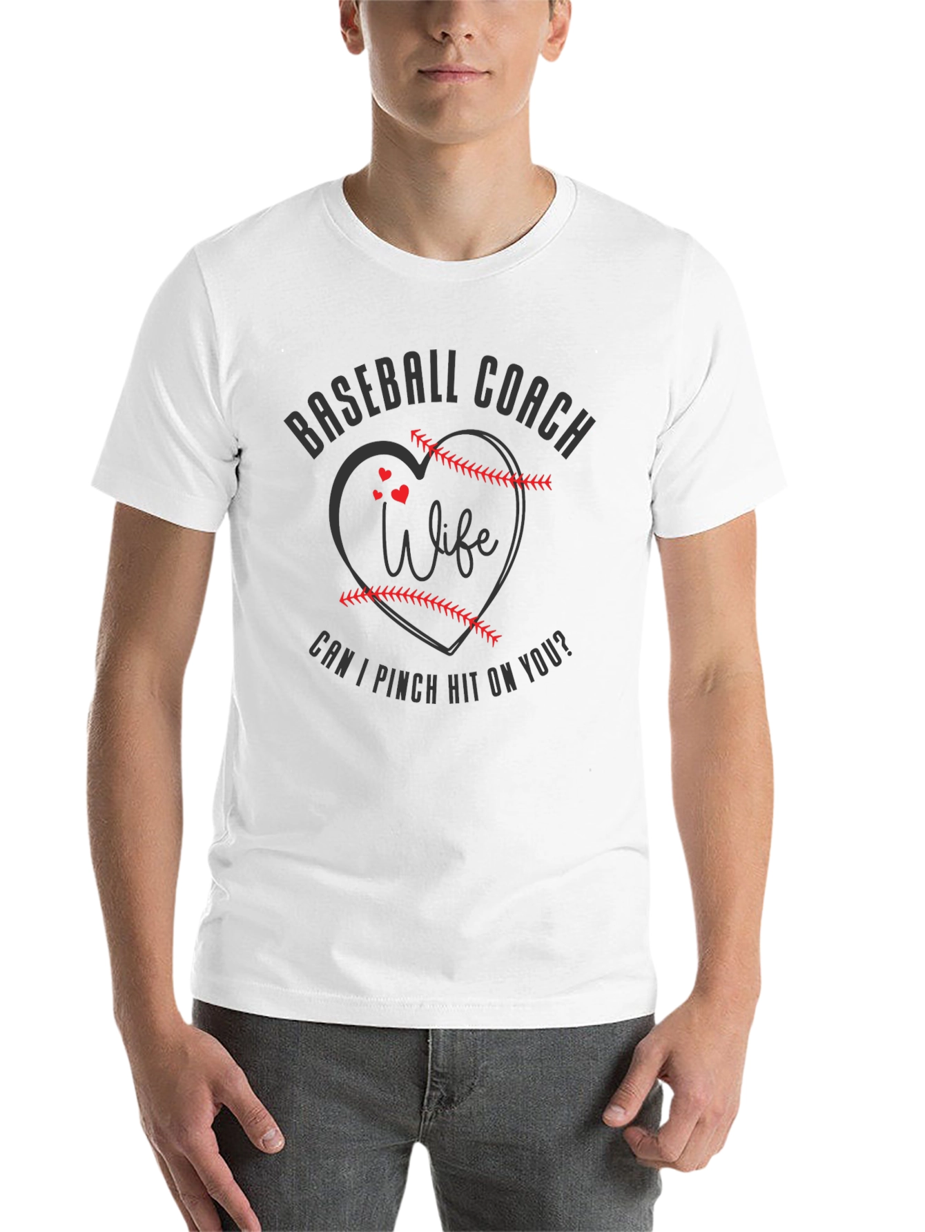 Black Baseball Coach Wife T-Shirt - Pinch Hit view 14