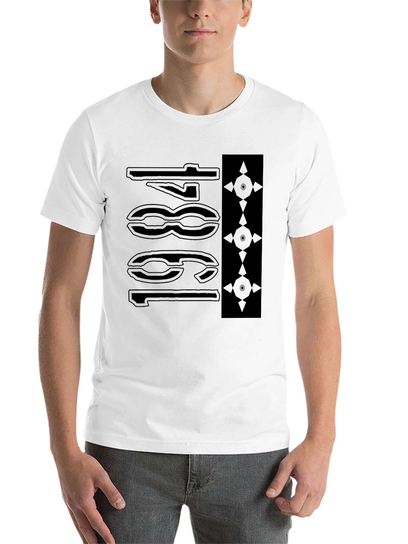 Black Abstract Graphic T-Shirt - Modern Streetwear Style view 14