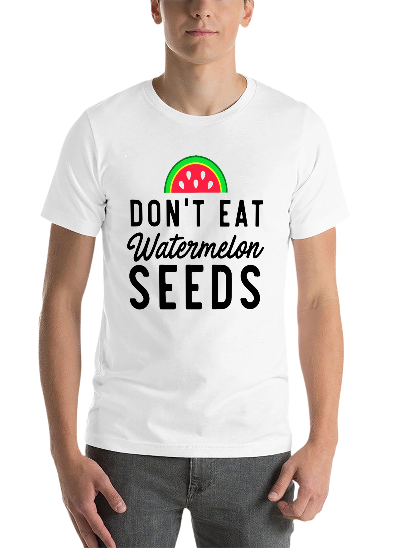 Black Don't Eat Watermelon Seeds T-Shirt - Funny Graphic Tee view 14