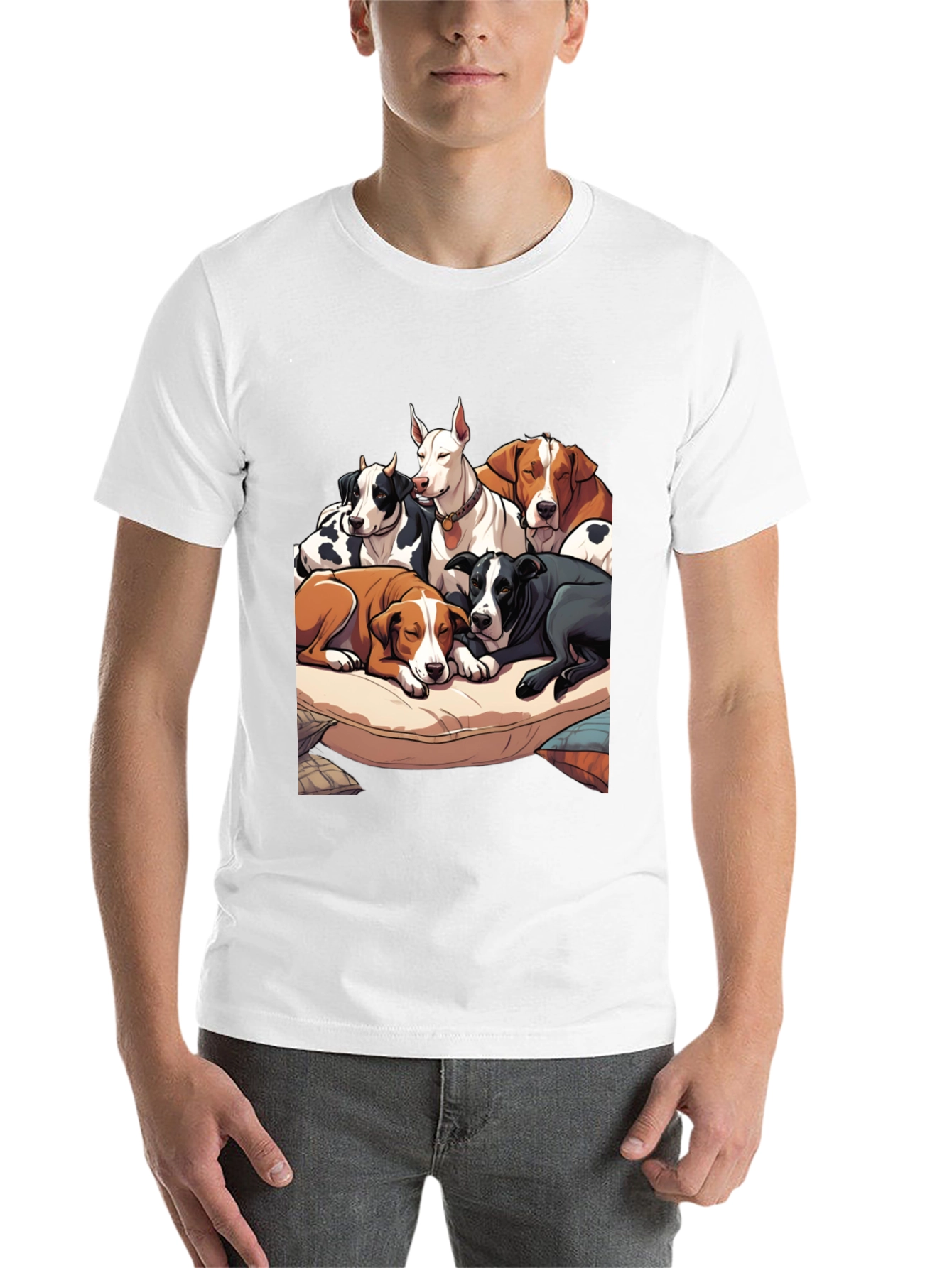 Black Dogs Pileup Graphic Tee - Soft Cotton view 14