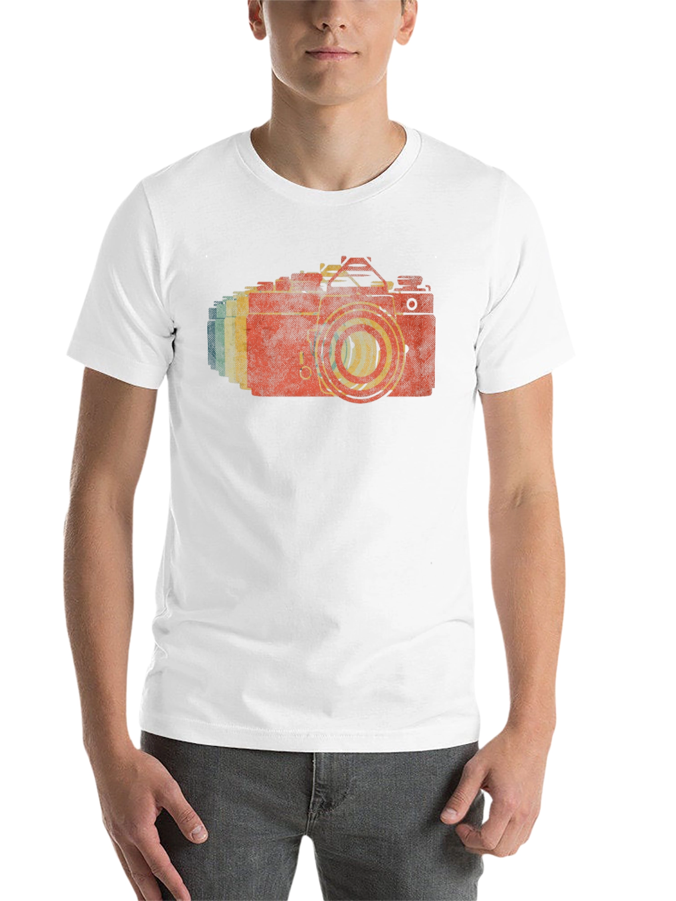 Black Retro Camera T-Shirt - Vintage Photographer Style view 14