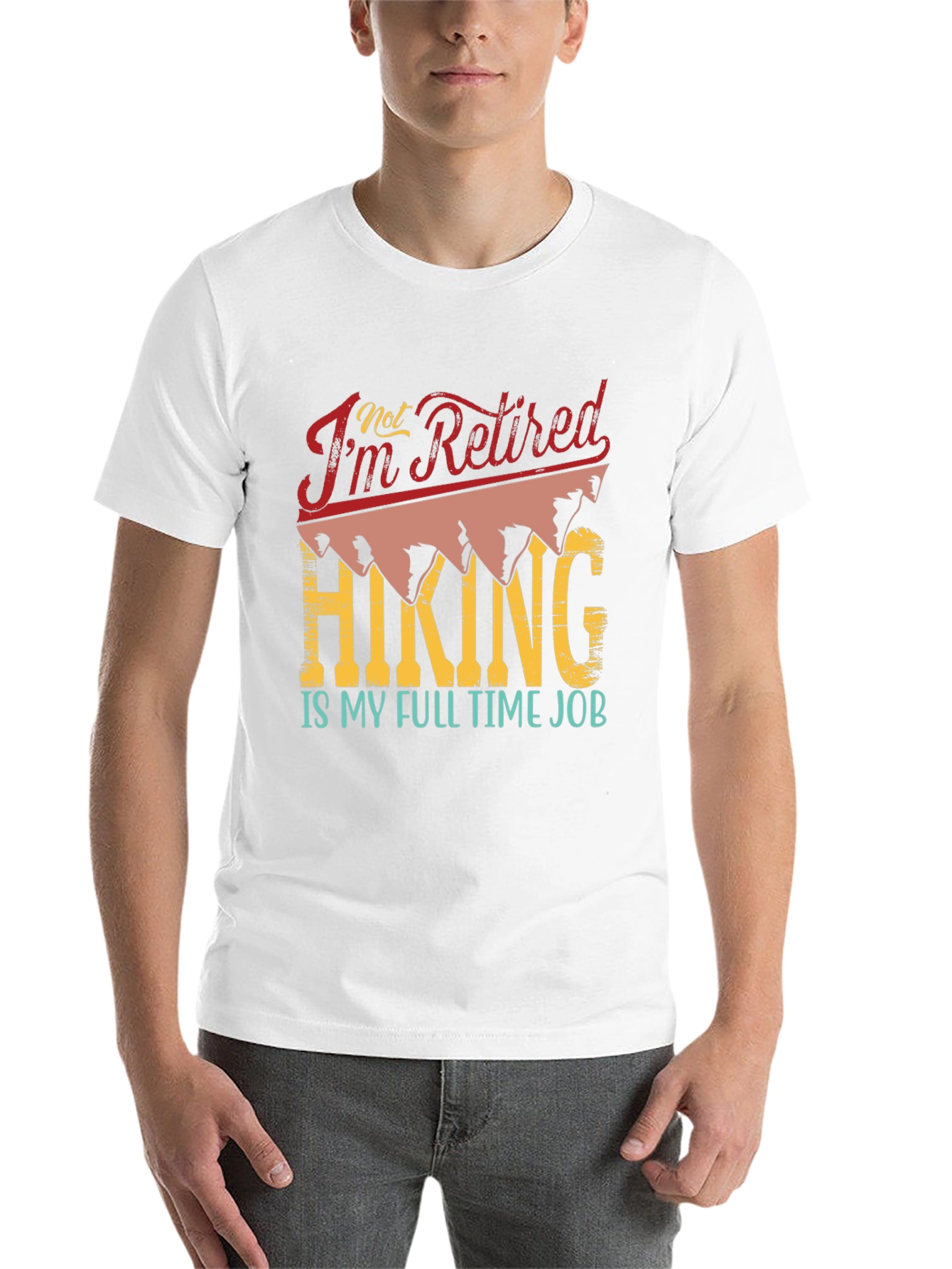Black Retired? Hiking is My Full Time Job T-Shirt view 14