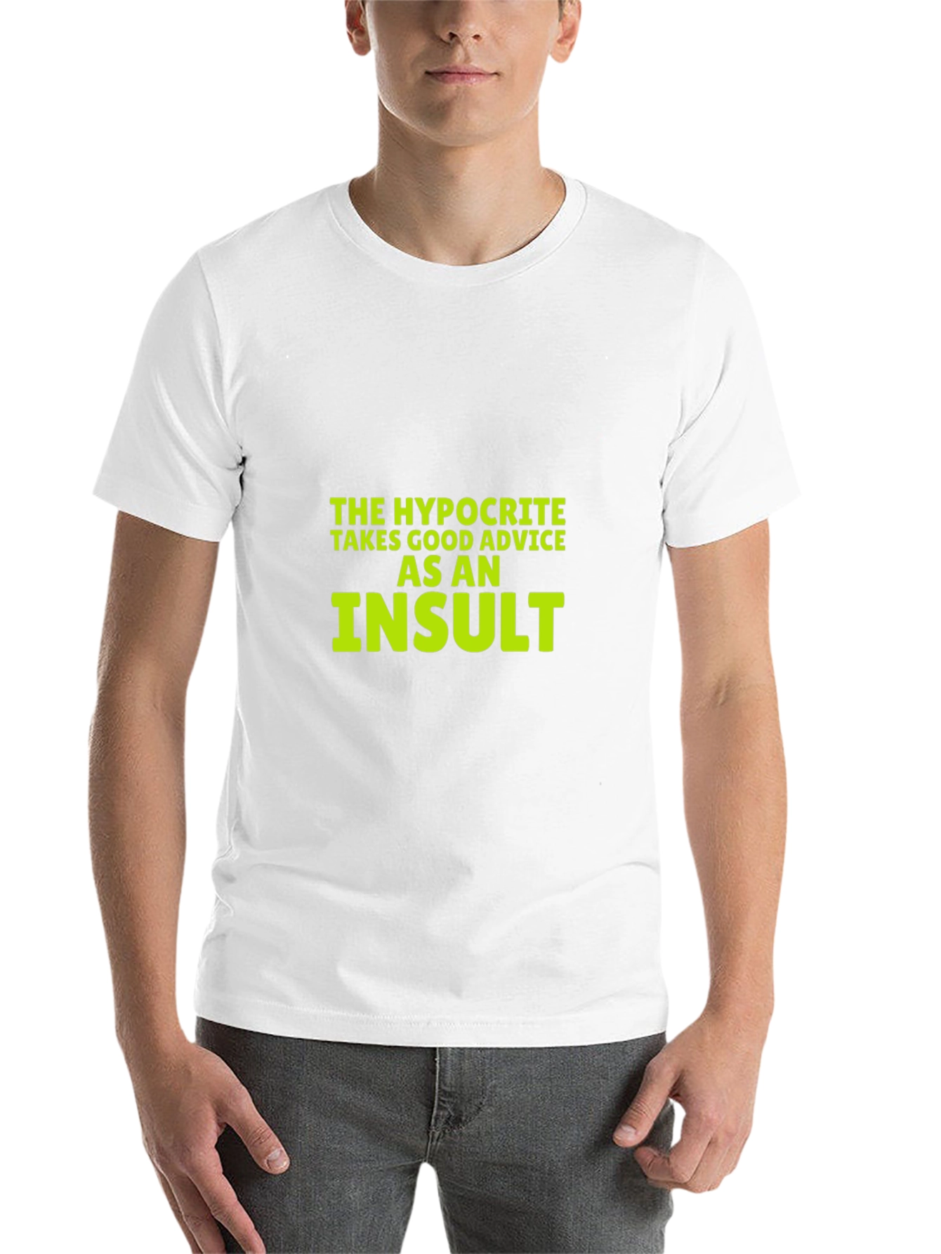 Black Hypocrite Advice Funny T-Shirt view 14