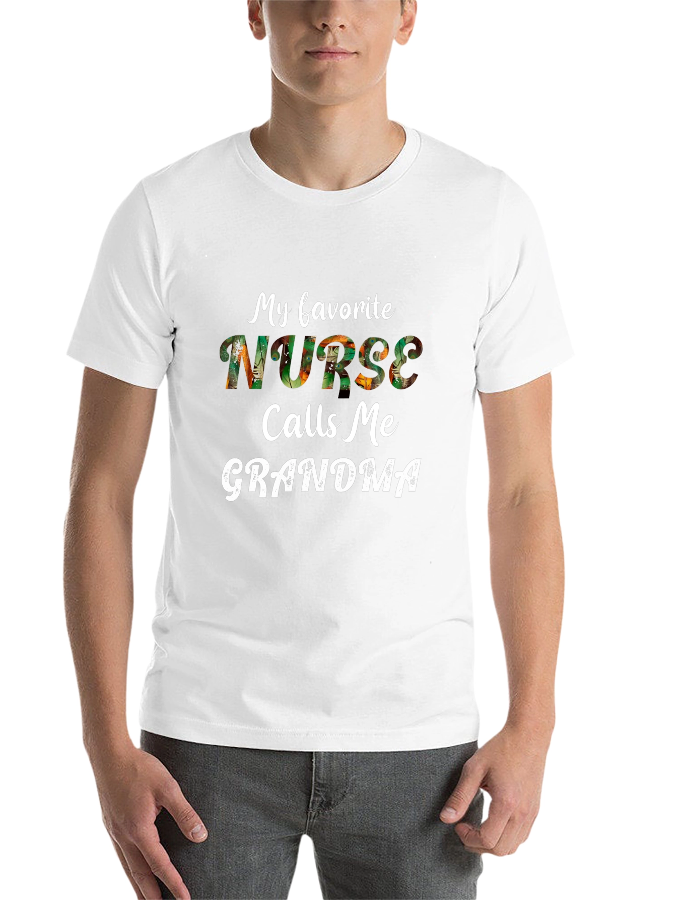 Black My Favorite Nurse Calls Me Grandma T-Shirt view 14