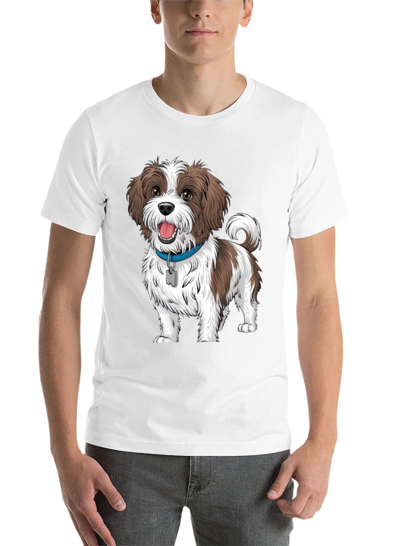 Black Dog Graphic Tee - Casual Black T-Shirt view 14
