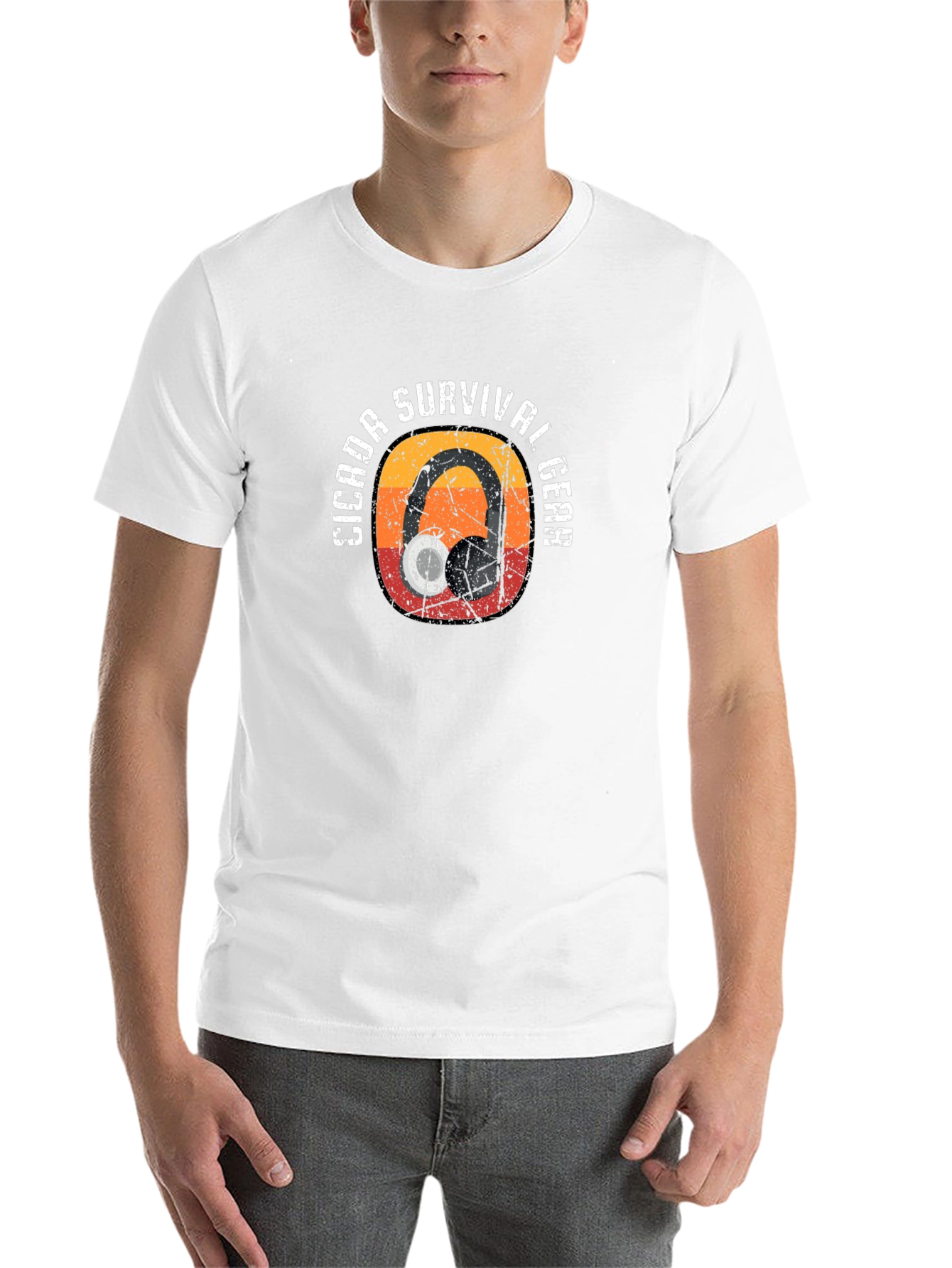 Black Cicada Survival Gear Headphone T-Shirt view 14