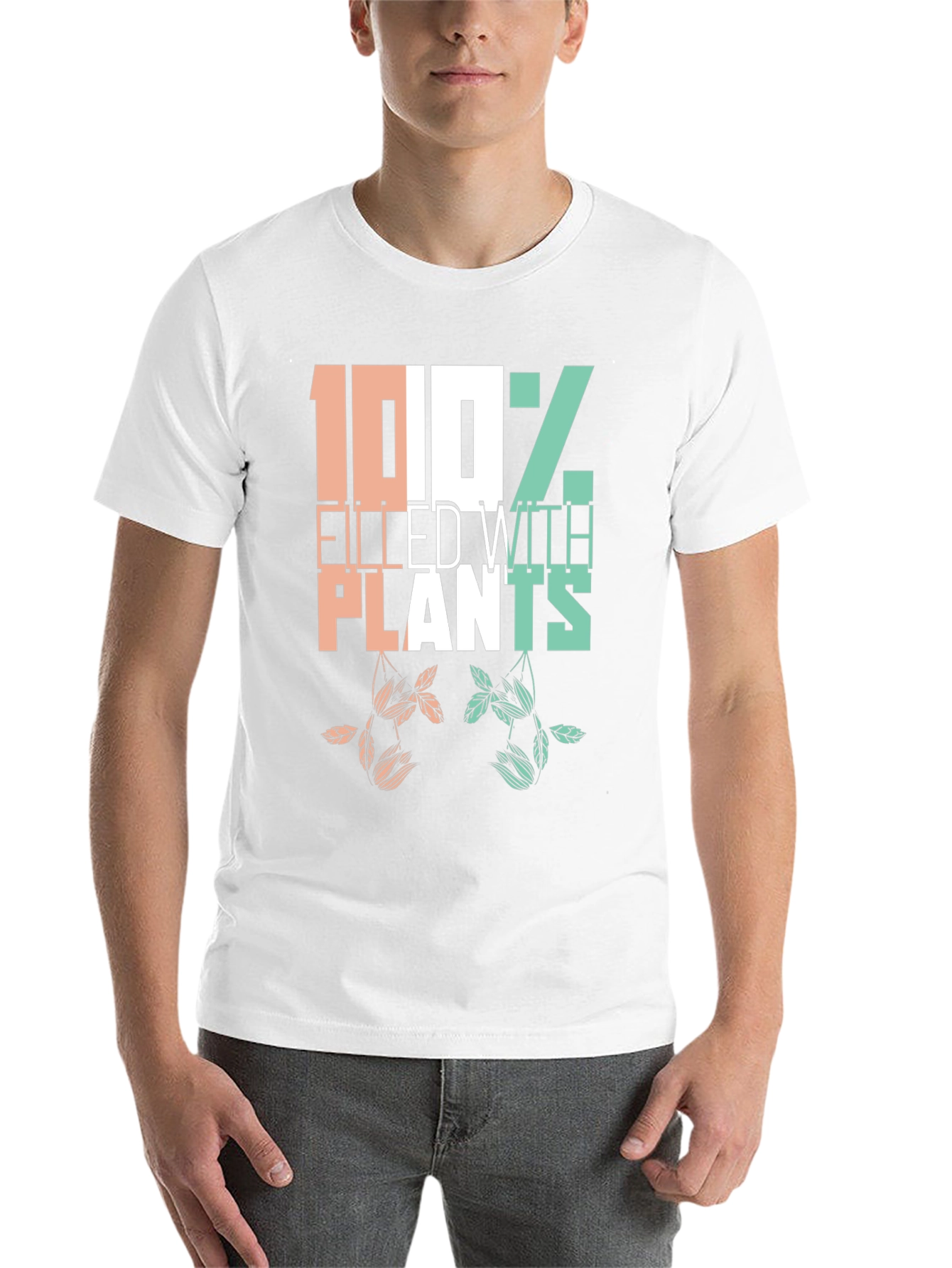 Black Plant Lover T-Shirt - 100% Filled with Plants view 14