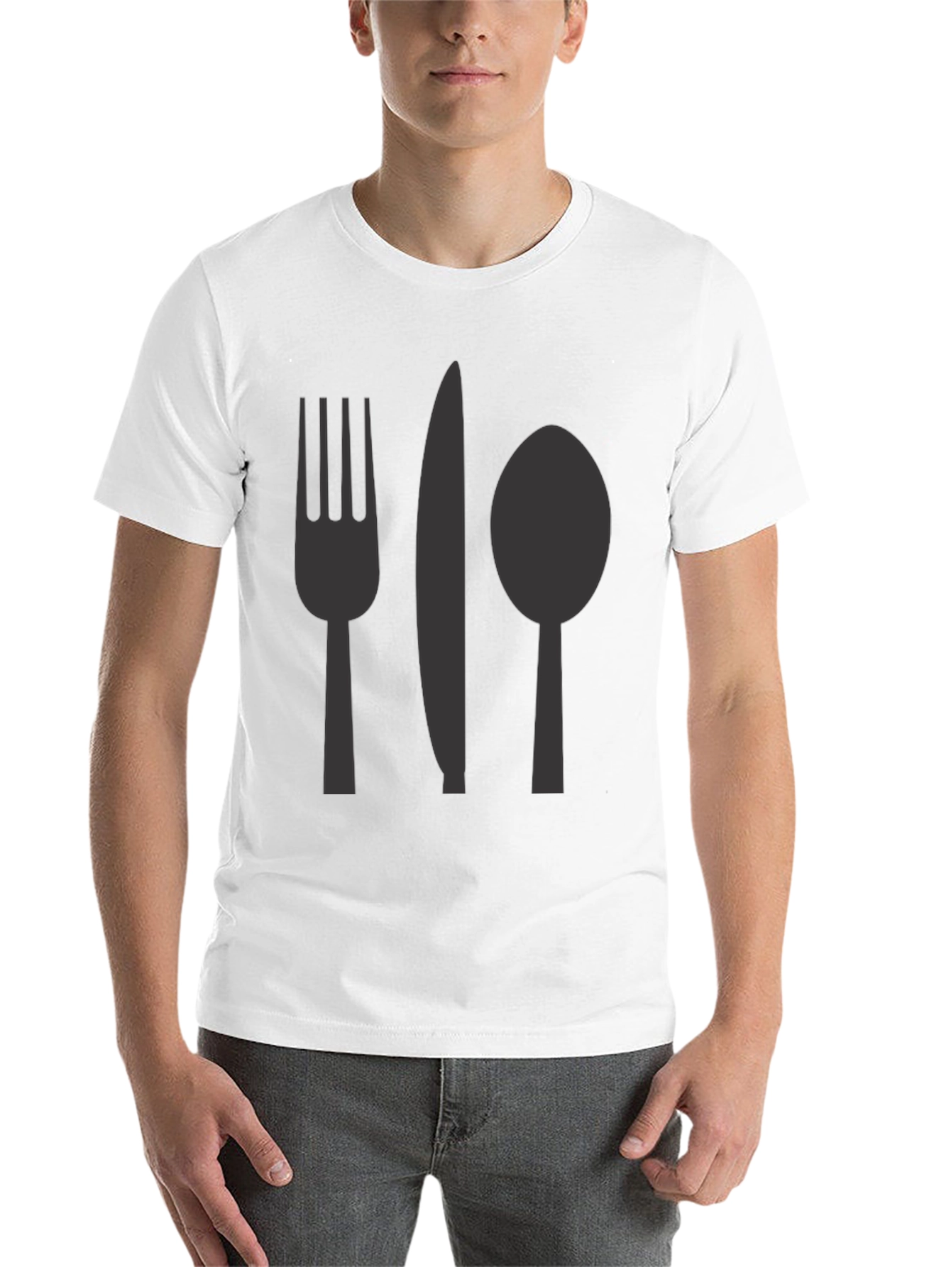 Black Cutlery Graphic T-Shirt - Casual Cotton Tee view 14