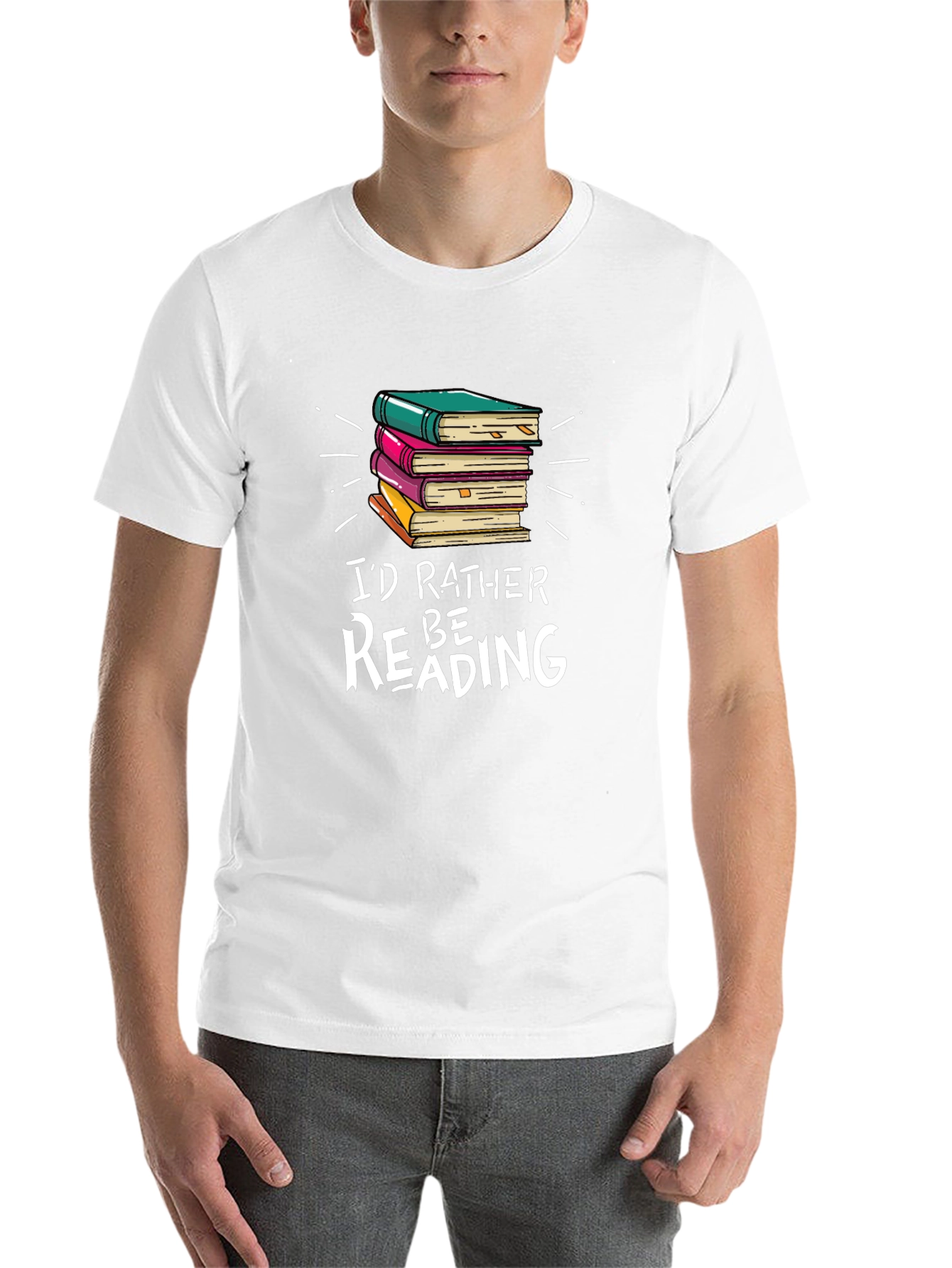 Black I'd Rather Be Reading Graphic T-Shirt view 14