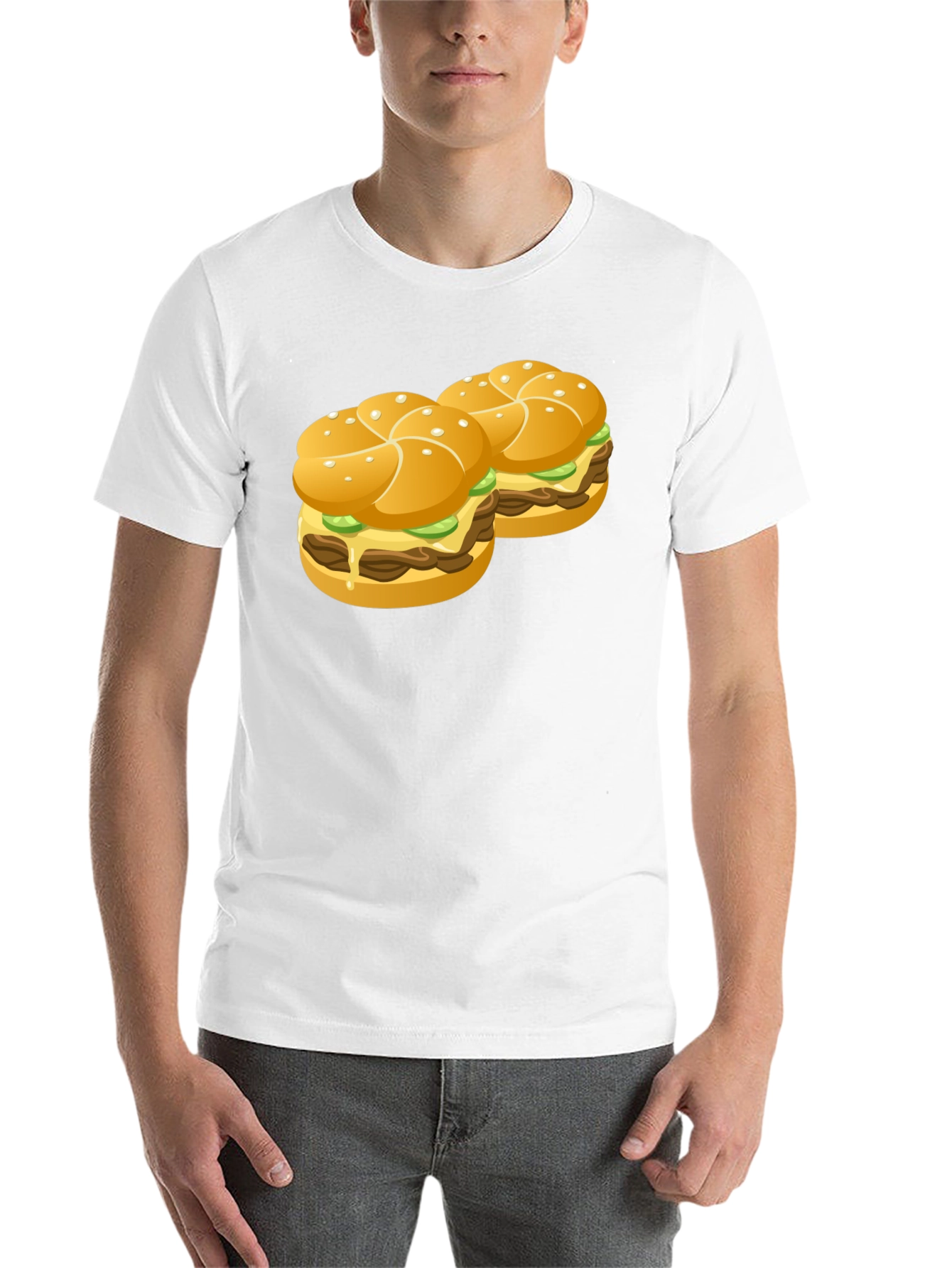 Black Burger Graphic Black T-Shirt view 14