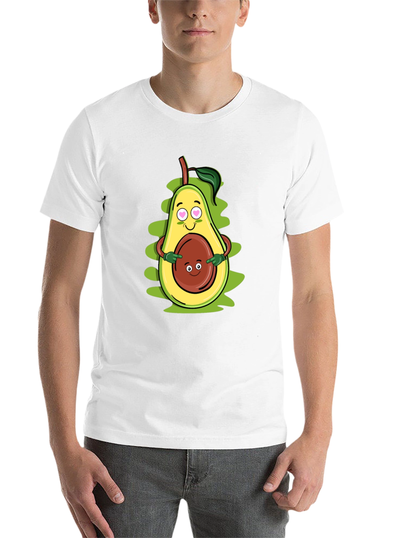 Black Funny Avocado Family Graphic T-Shirt view 14