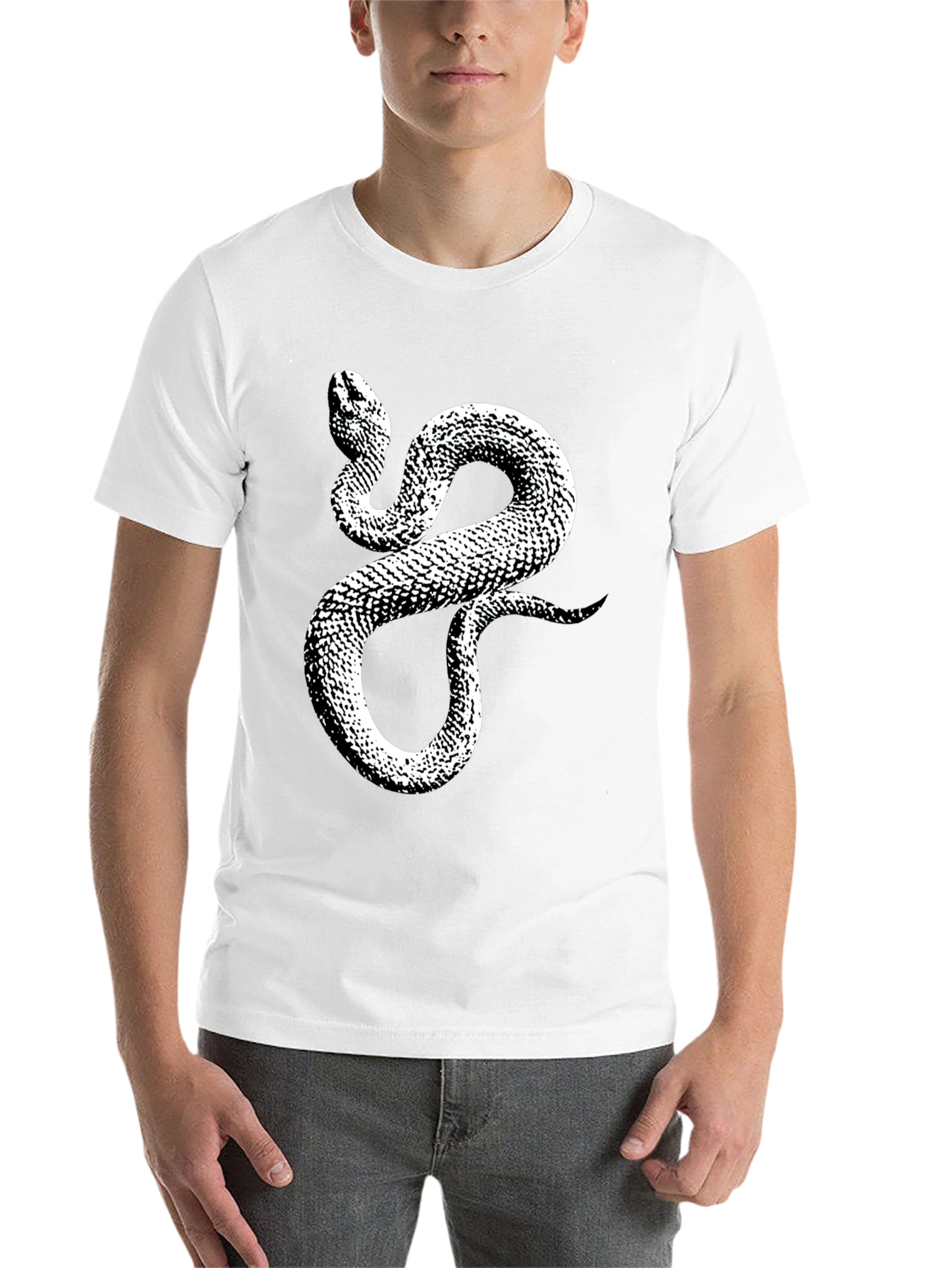 Black Snake Graphic Tee - Men's Black T-Shirt view 14