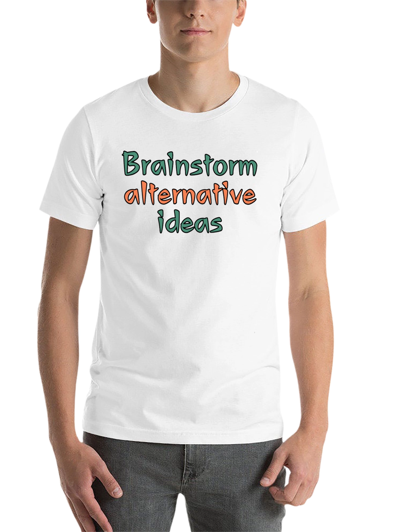 Black Brainstorm Alternative Ideas Graphic T-Shirt view 14