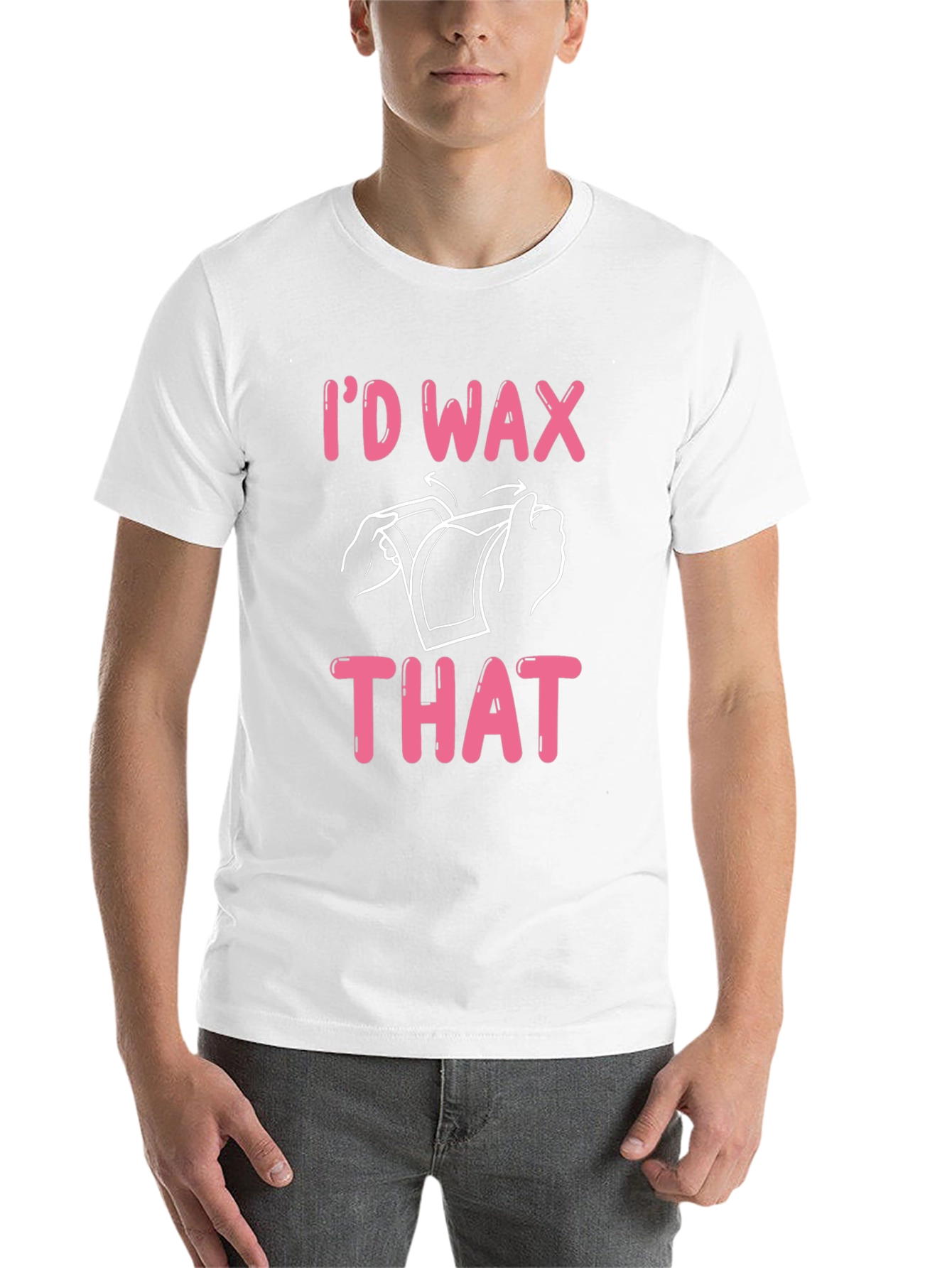 Black I'd Wax That Graphic Tee - Funny T-Shirt view 14