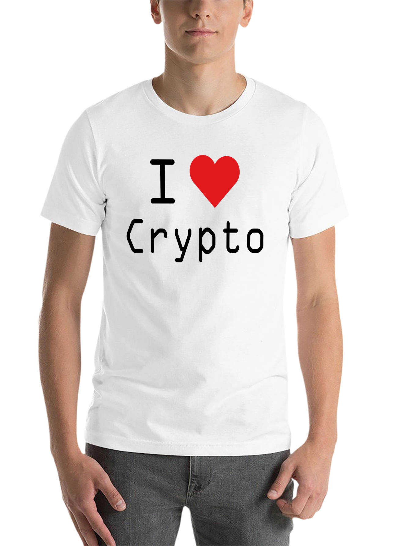 Black I Heart Crypto Black T-Shirt view 14