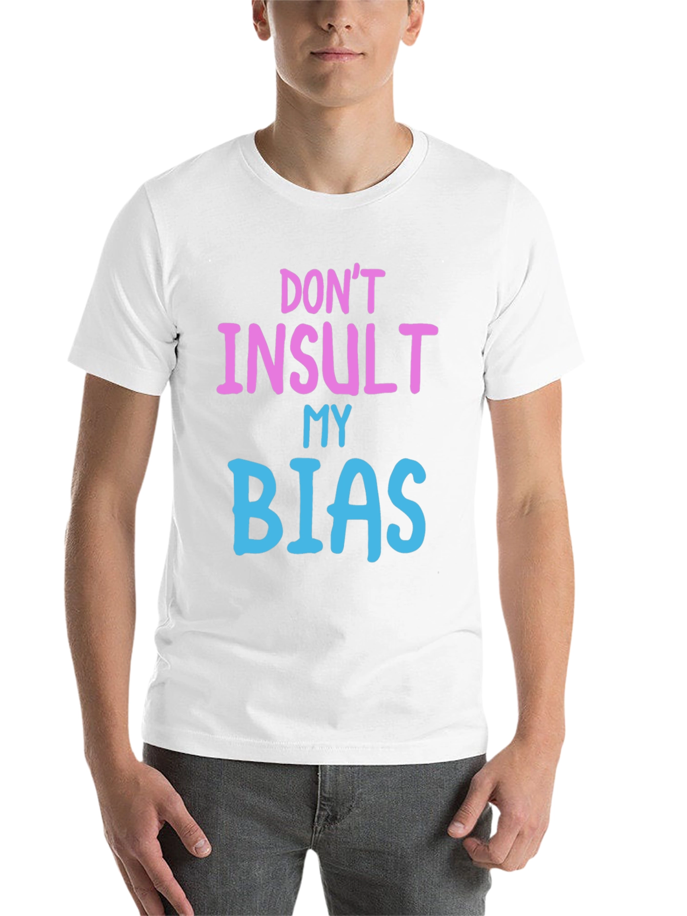Black Don't Insult My Bias Tee - Fun Novelty Graphic T-Shirt view 14