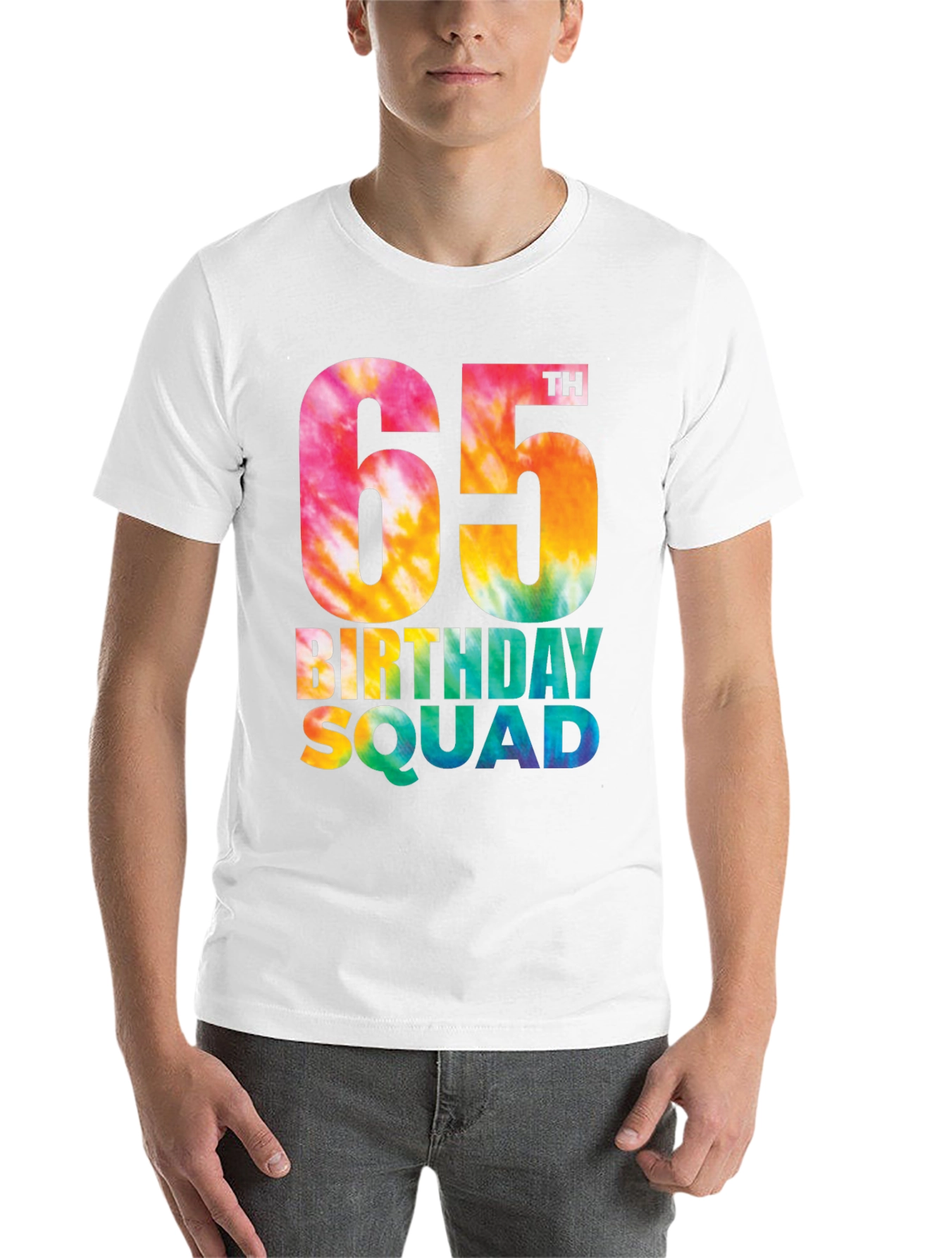 65th Birthday Squad Tie Dye T-Shirt - 14